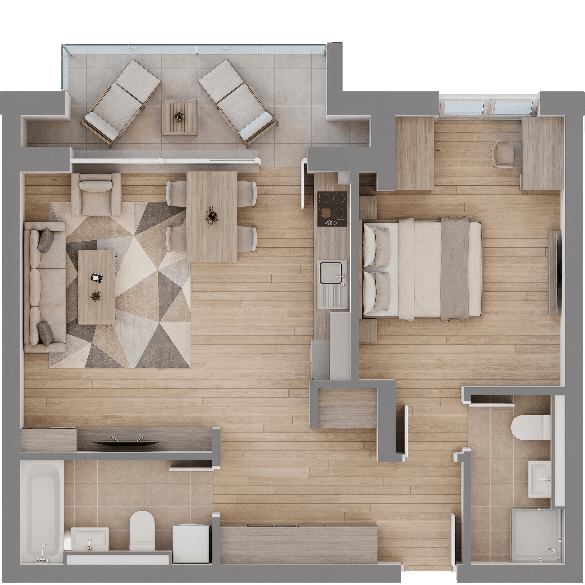 Plan apartament B31-7-5