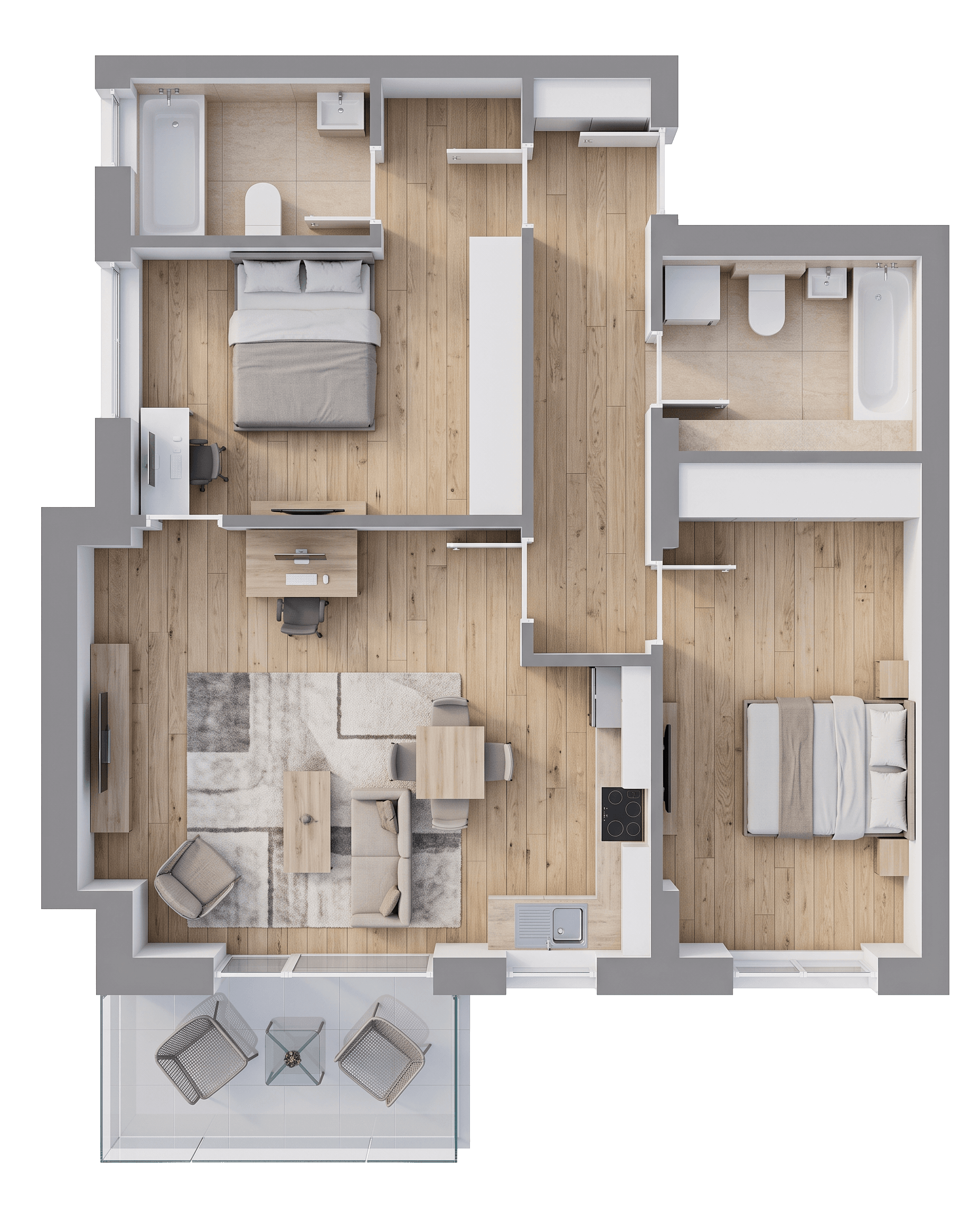 Plan apartament B31-5-2