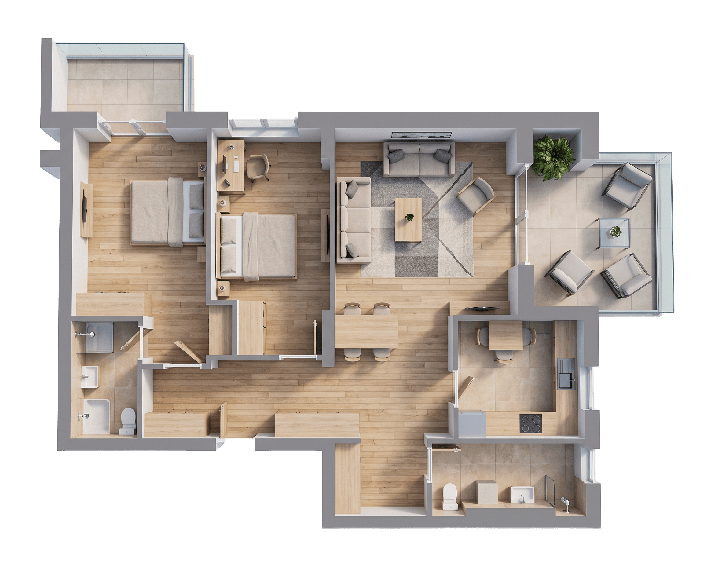 Plan apartament B32-4-4