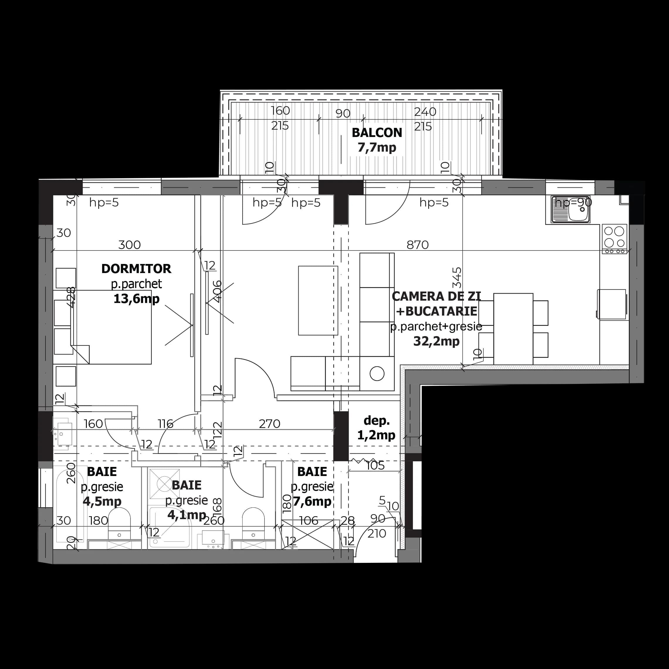 Plan apartament V28-P-8