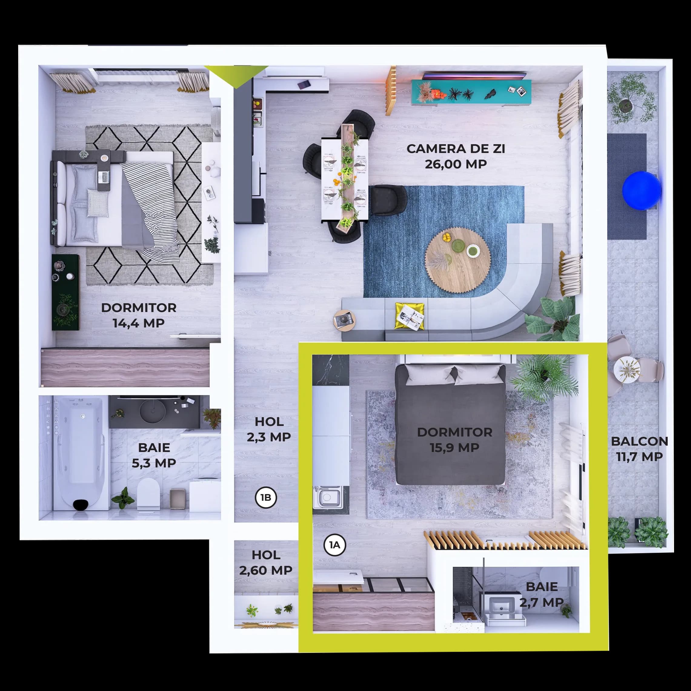 Plan apartament V28-2-3