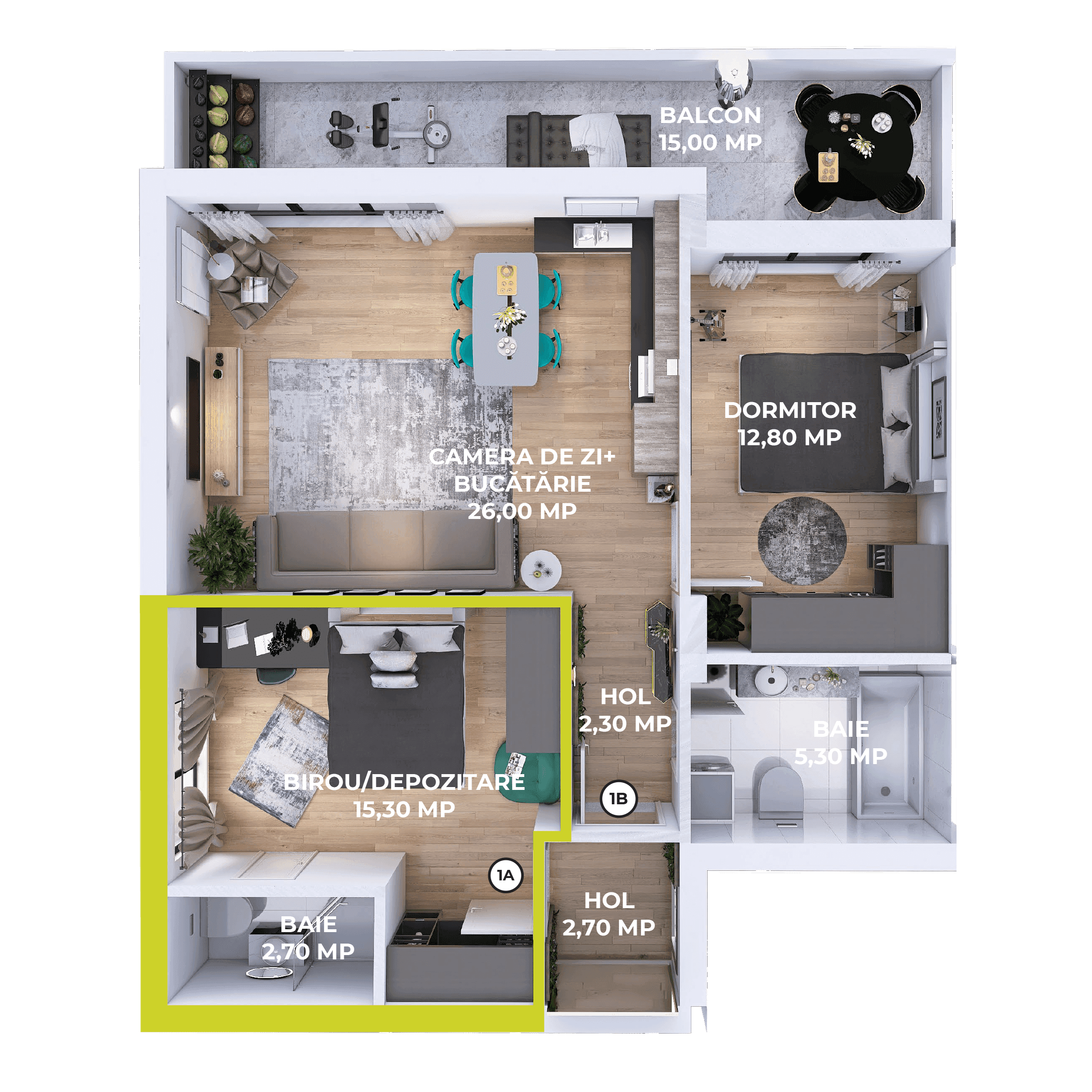 Plan apartament V27-1-4