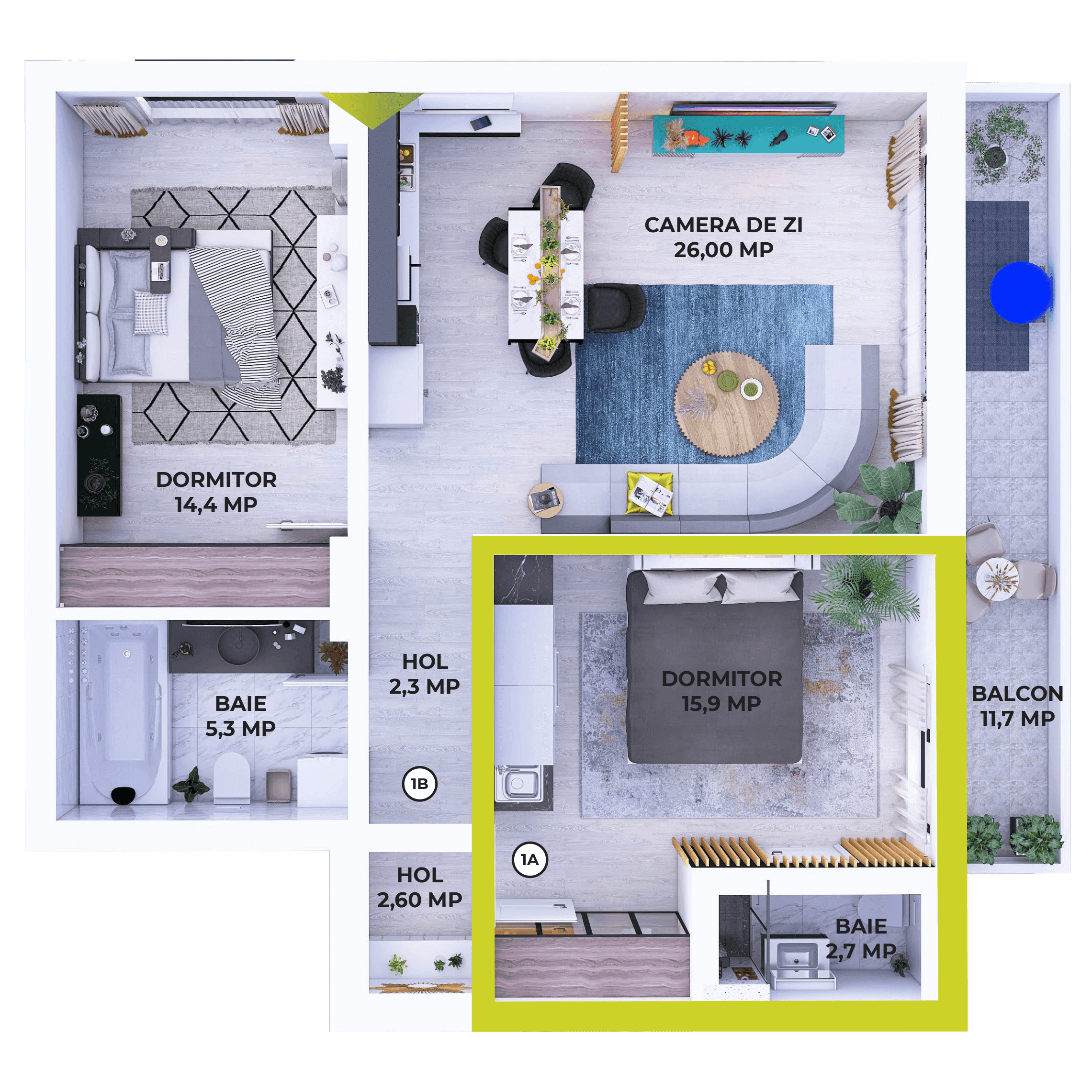 Plan apartament V28-2-3