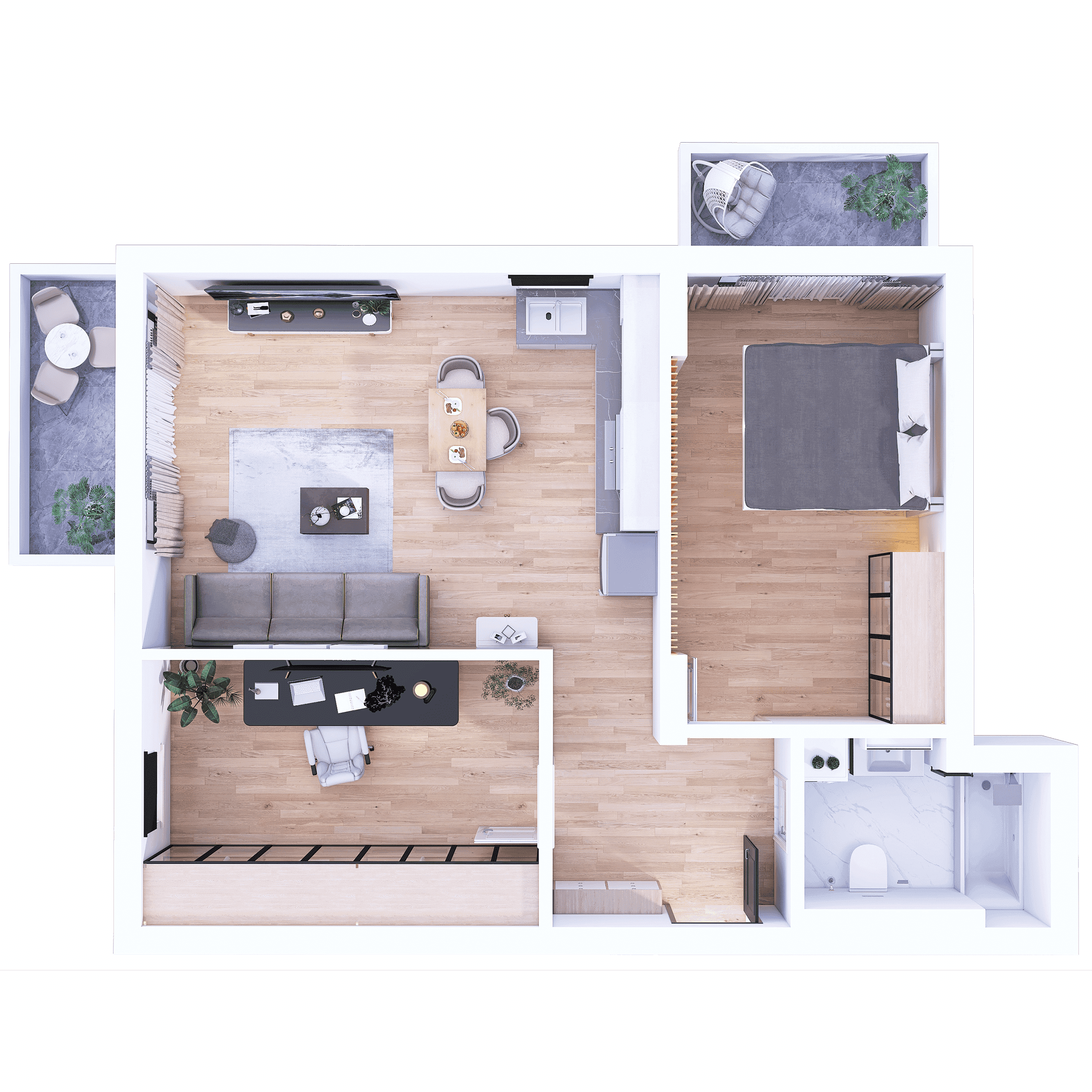 Plan apartament B15-1-3