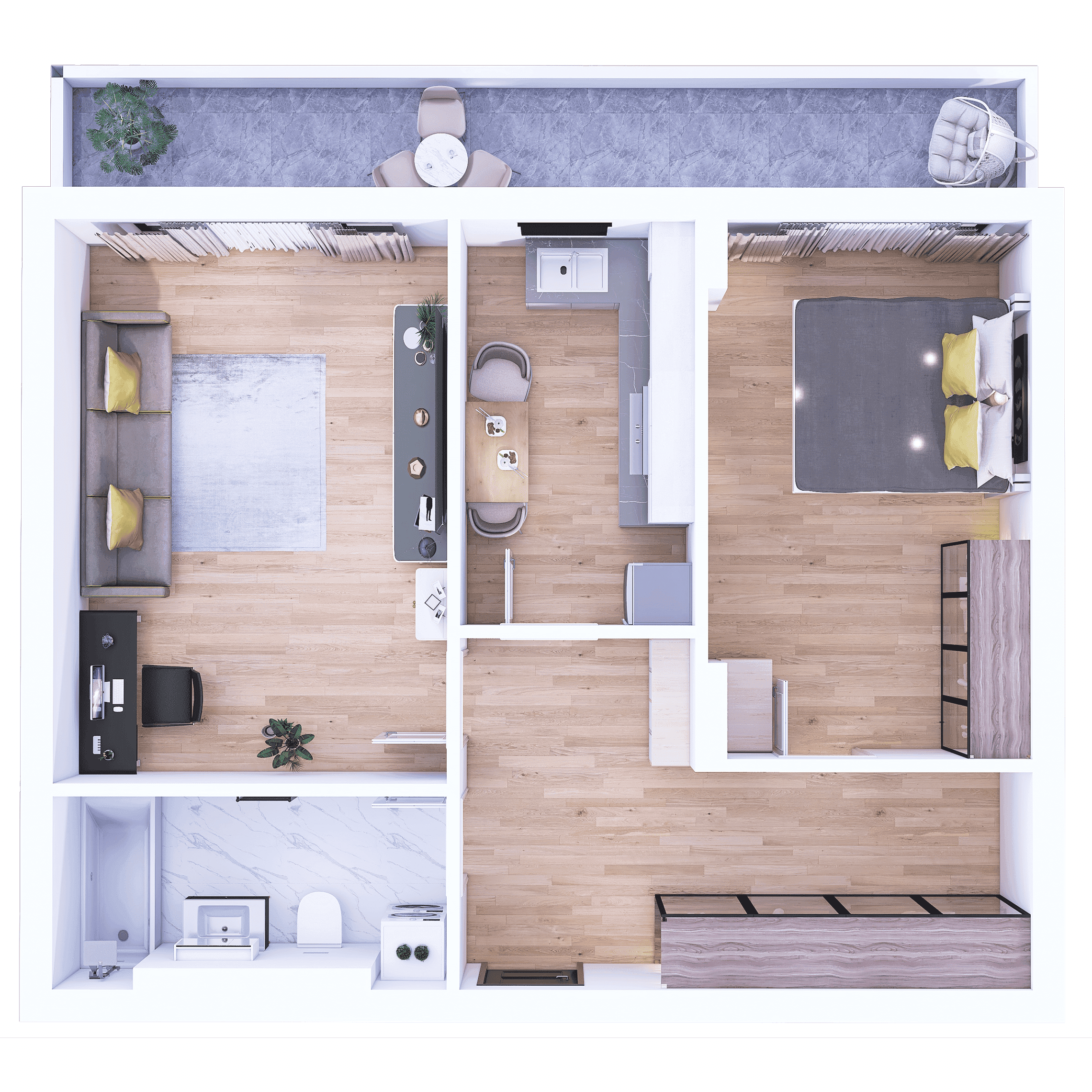 Plan apartament B15-1-5