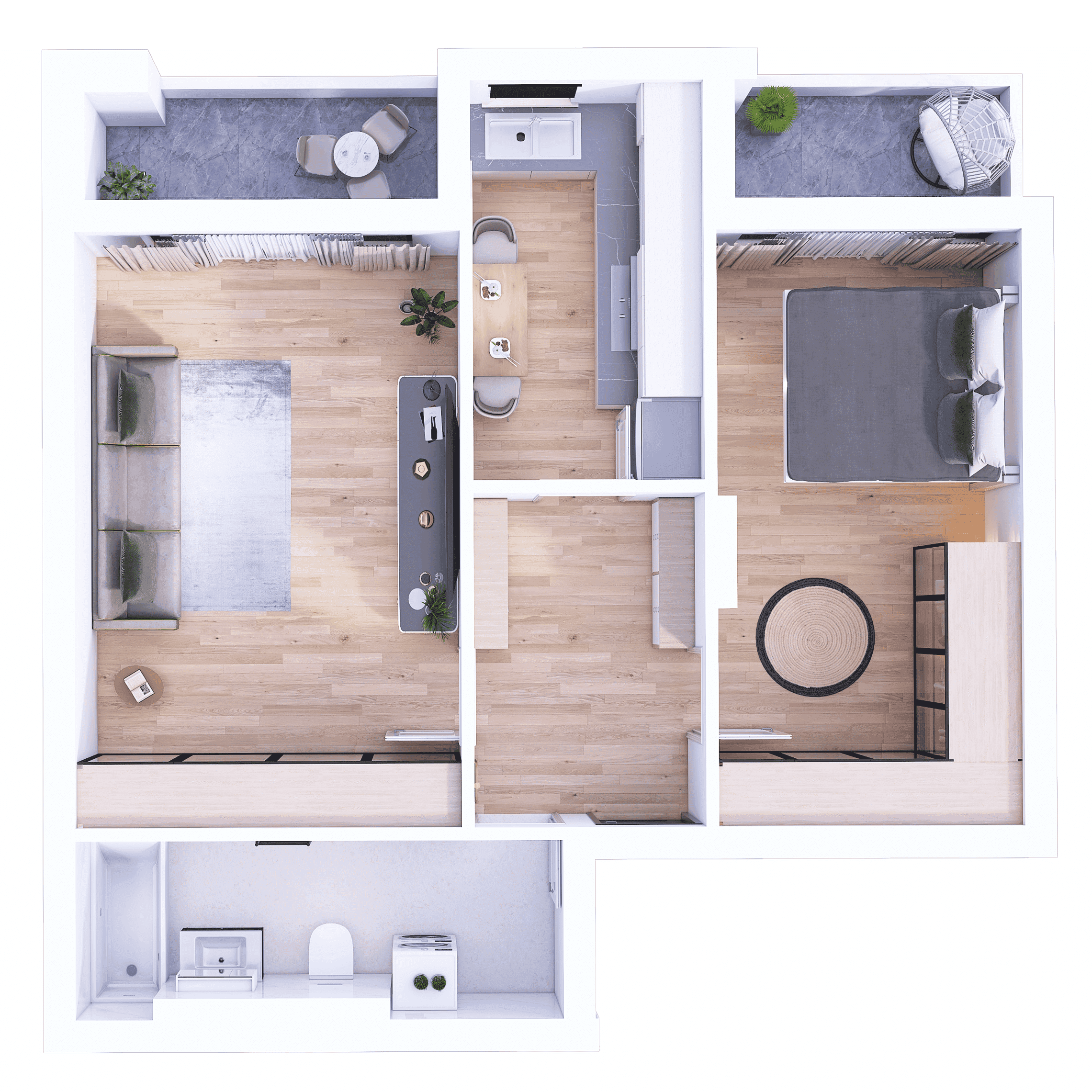 Plan apartament B15-1-7