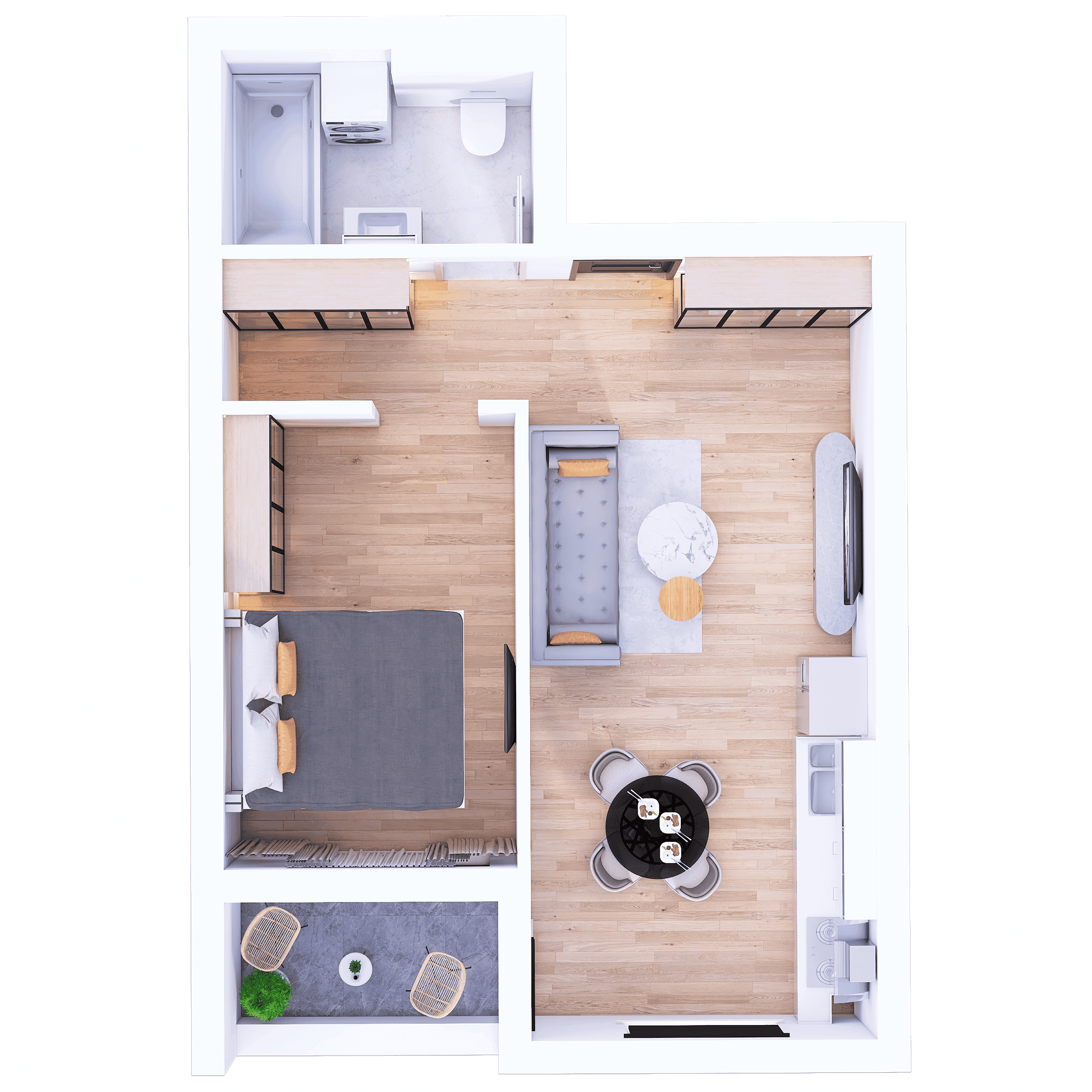 Plan apartament B16-1-1