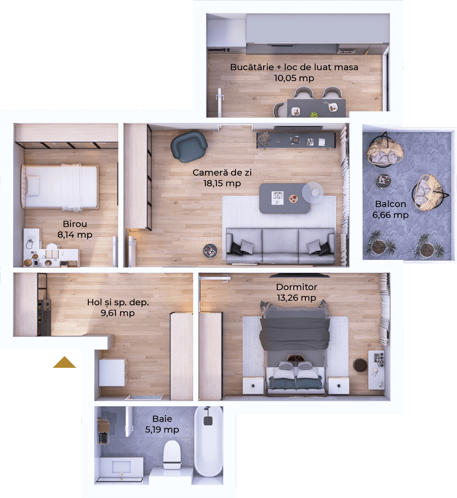 Plan apartament B98-7-1