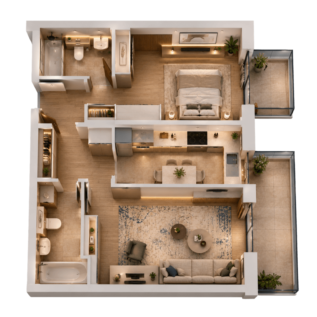 Plan apartament B105-5-2