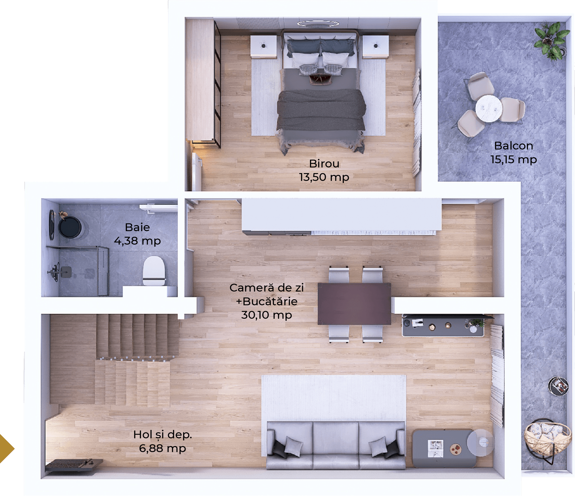 Plan apartament B102-11-17