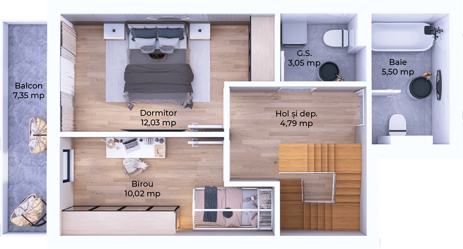 Plan apartament B102-11-11