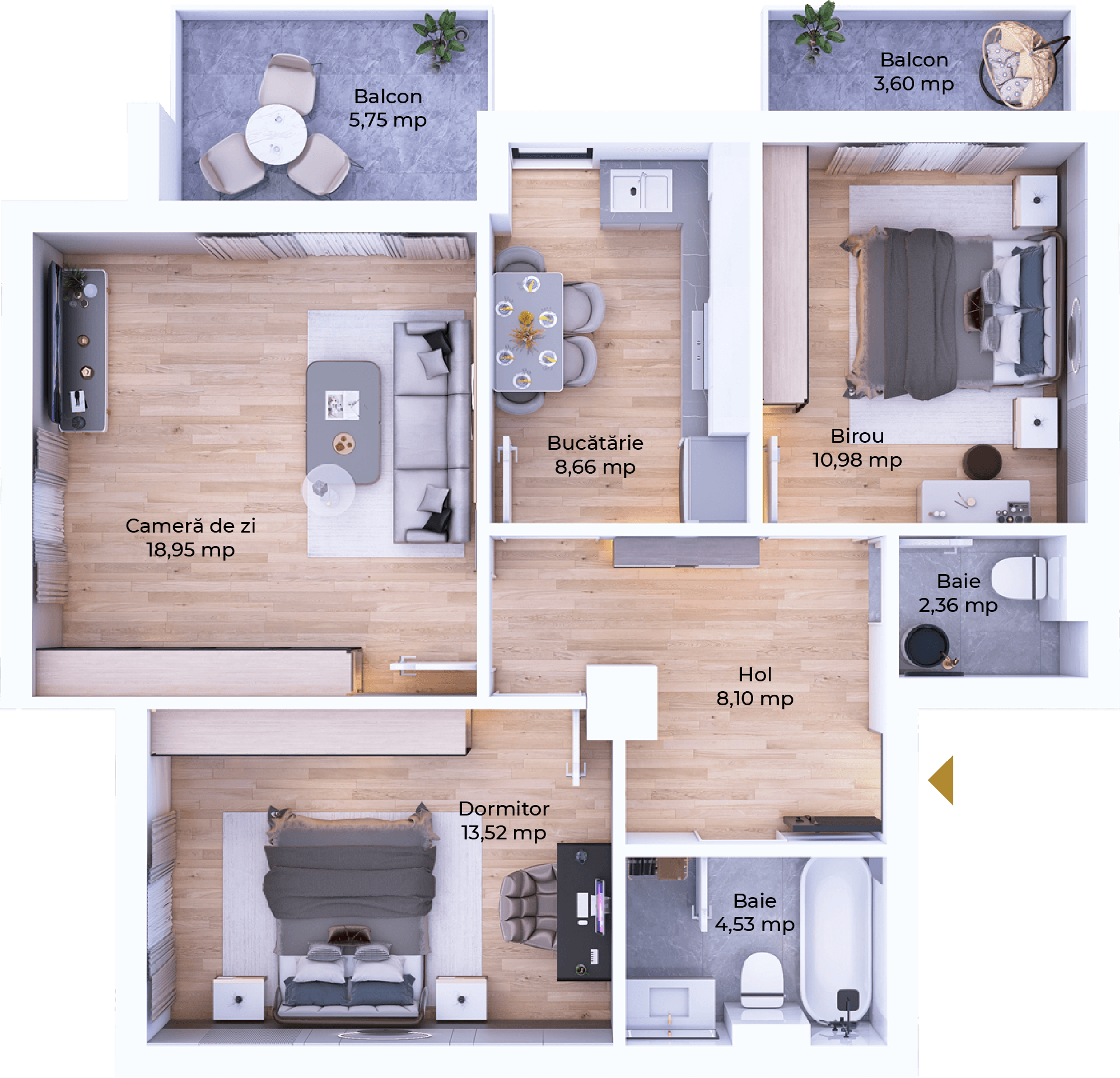 Plan apartament B102-11-6