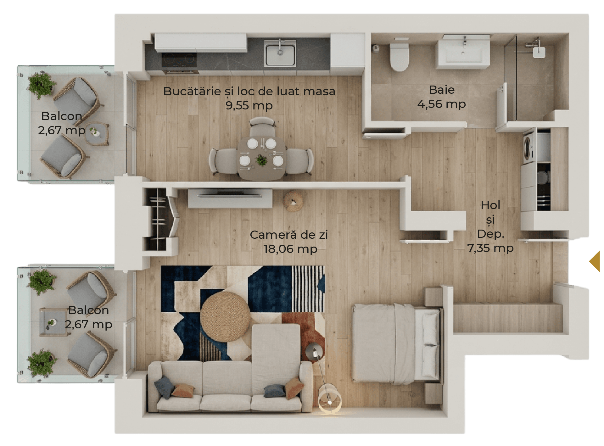 Plan apartament B108-4-8