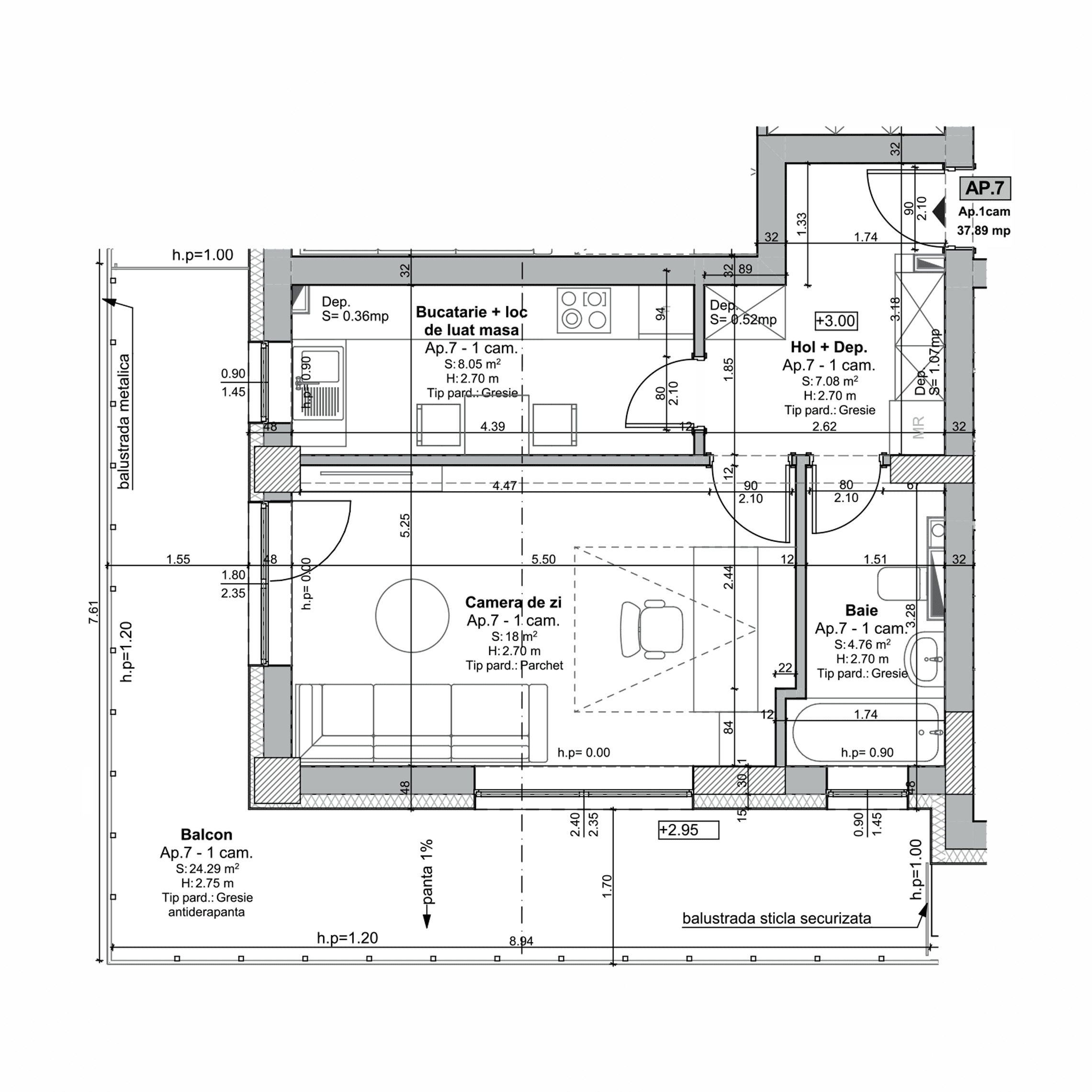 Plan apartament B108-1-7