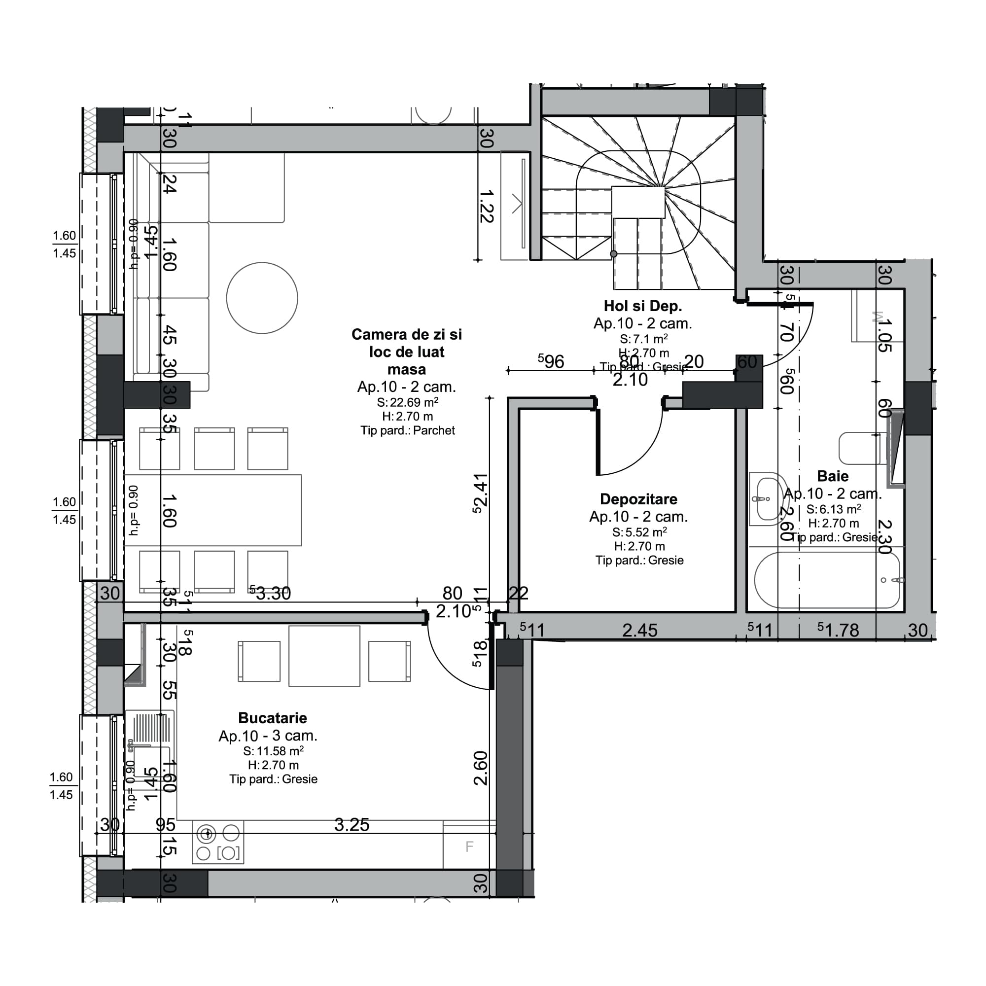 Plan apartament B101-11-10