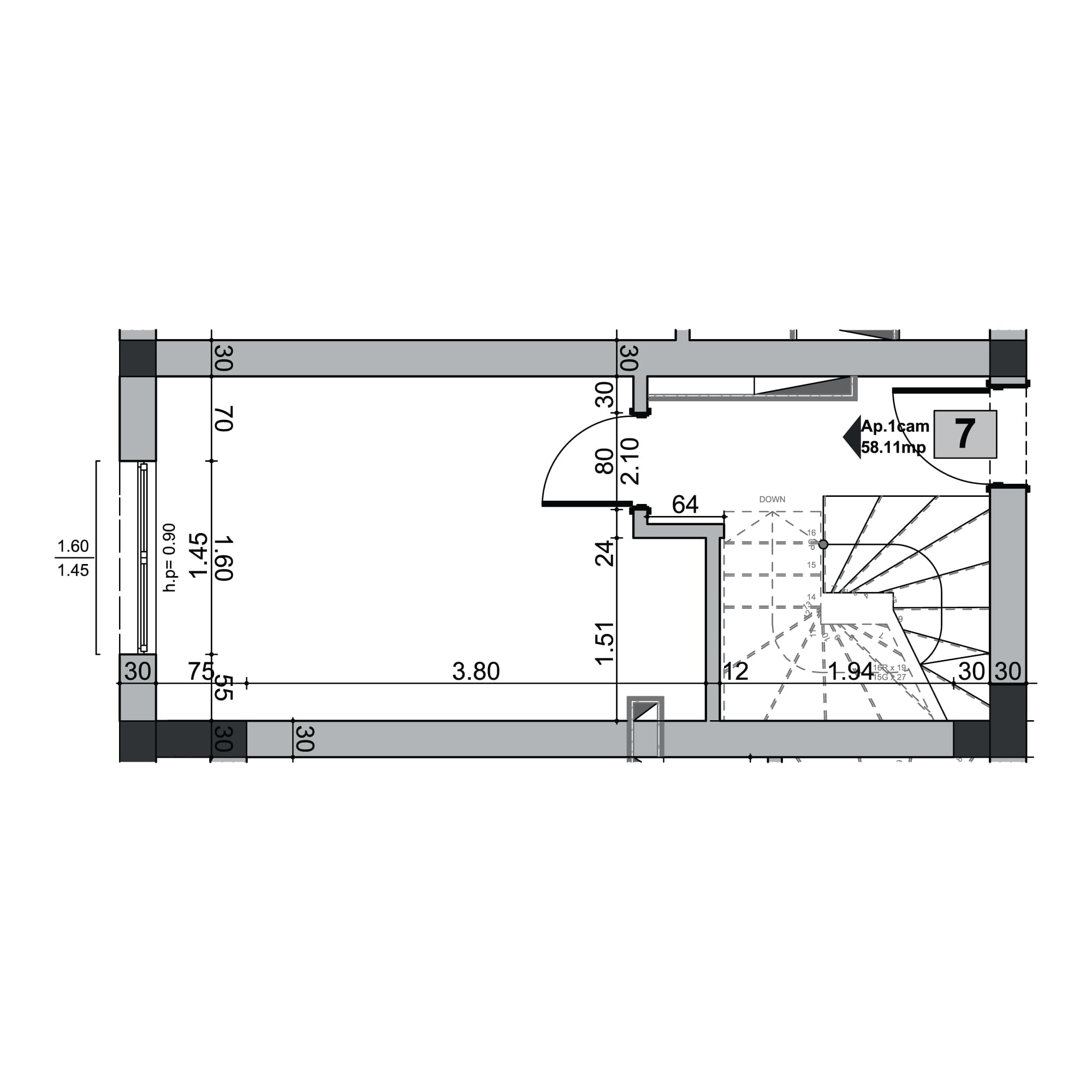 Plan apartament B101-11-7