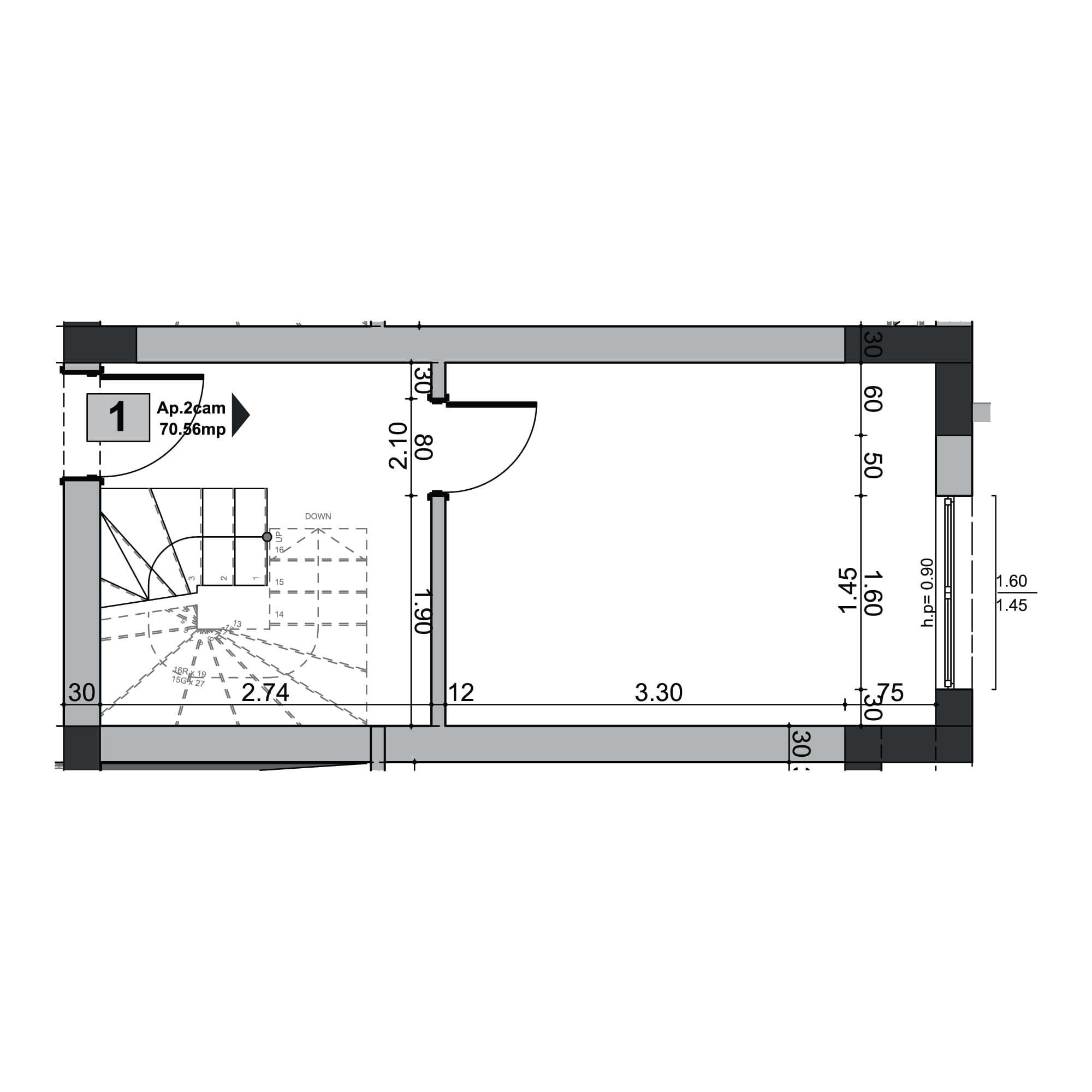 Plan apartament B101-11-1