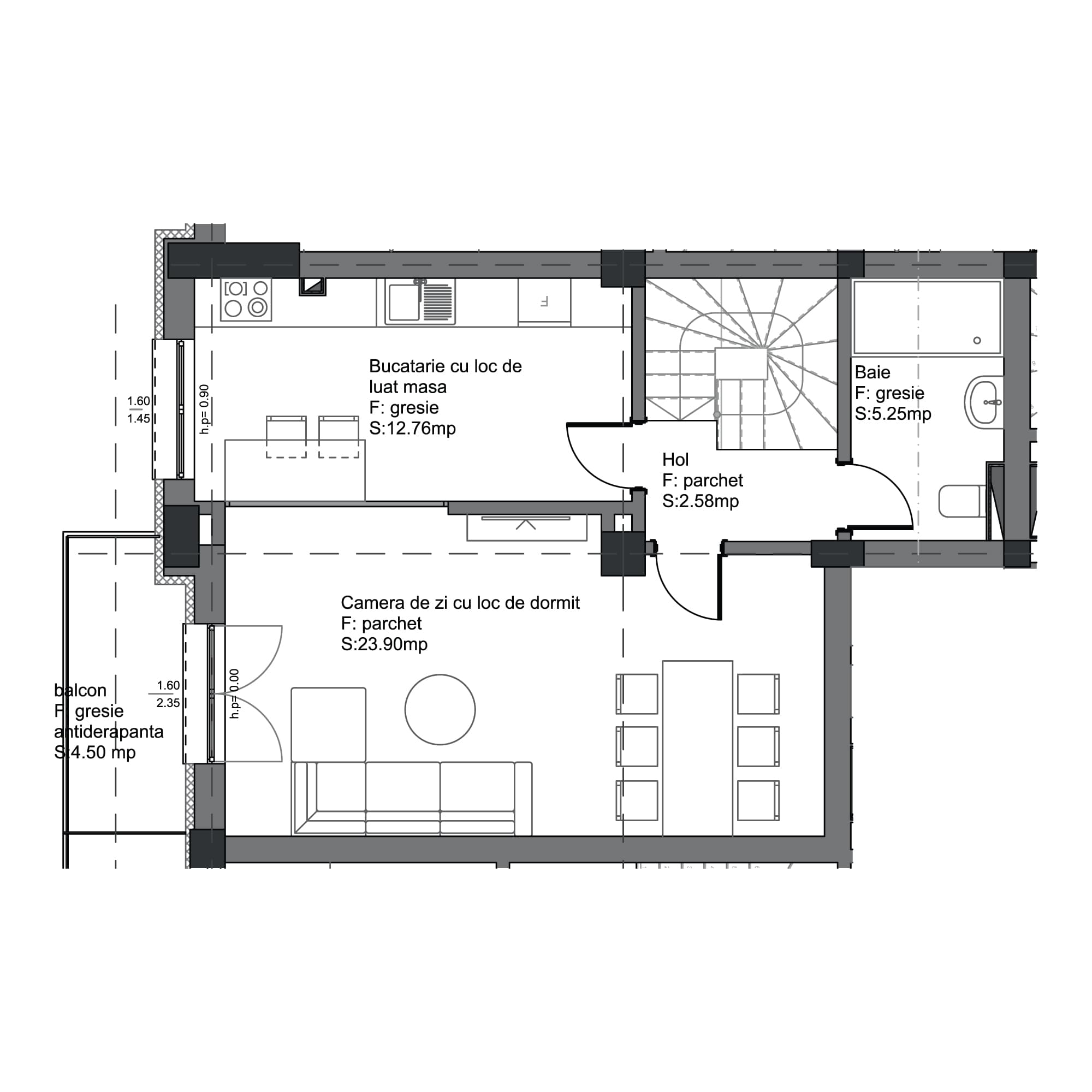 Plan apartament B102-11-12