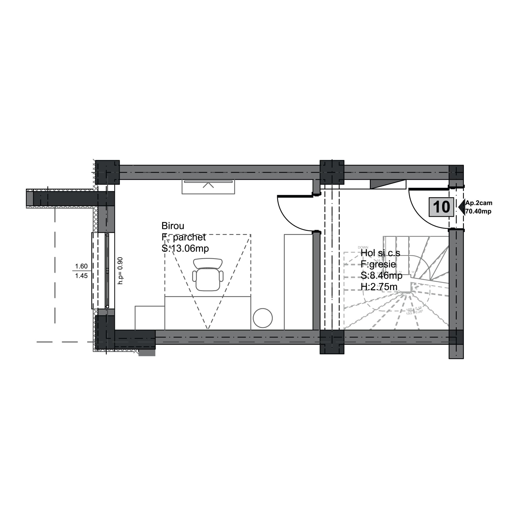 Plan apartament B102-11-10