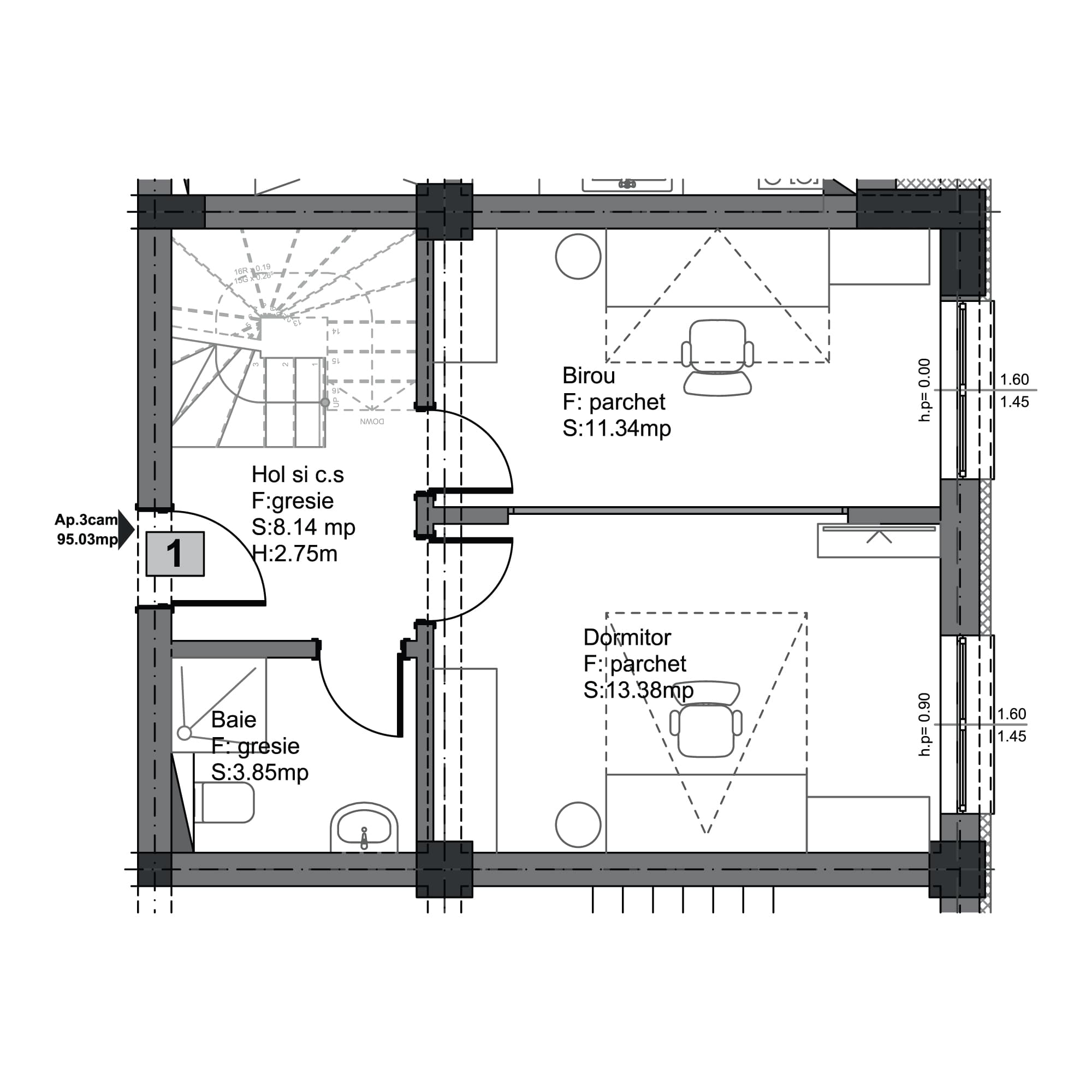 Plan apartament B102-11-1