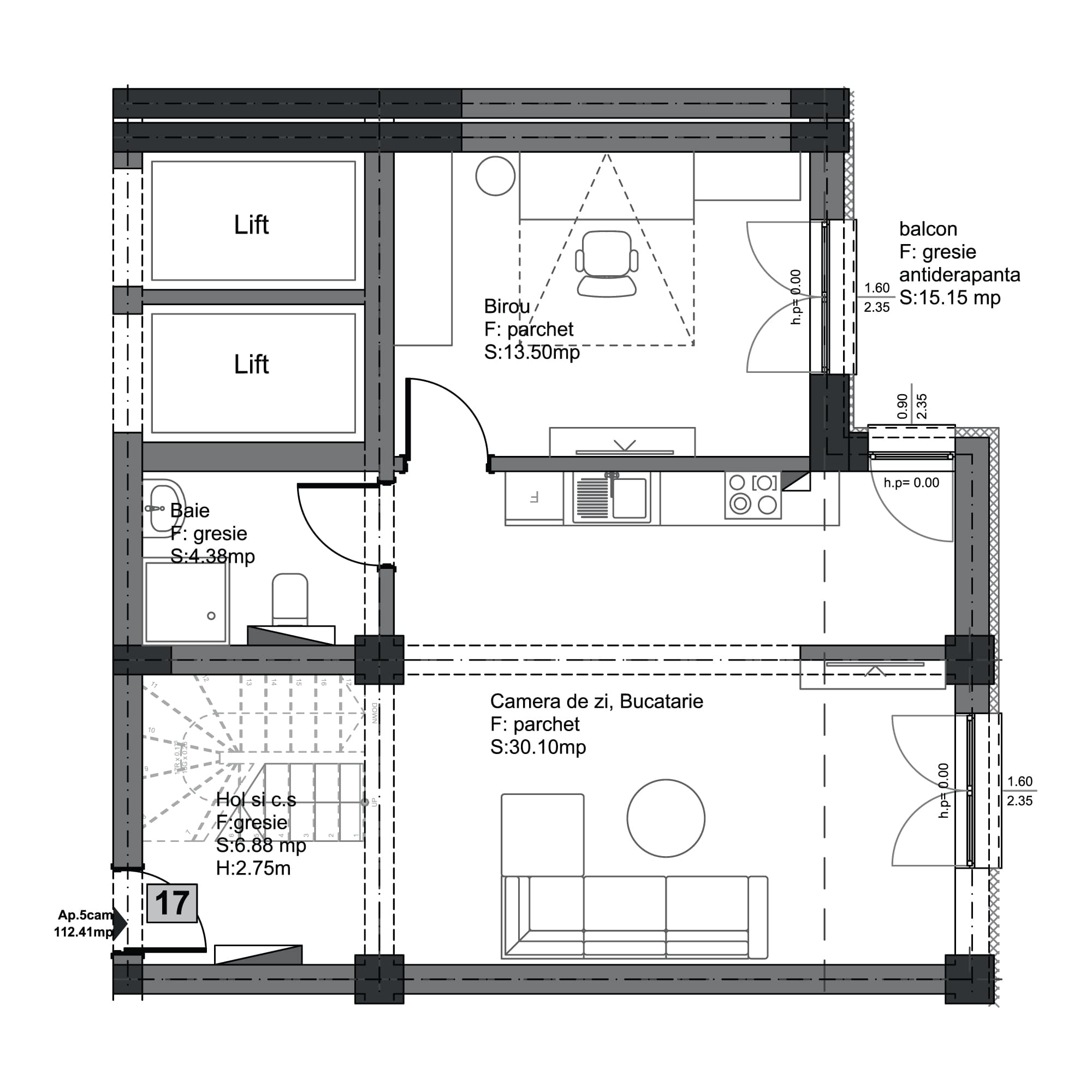 Plan apartament B102-11-17