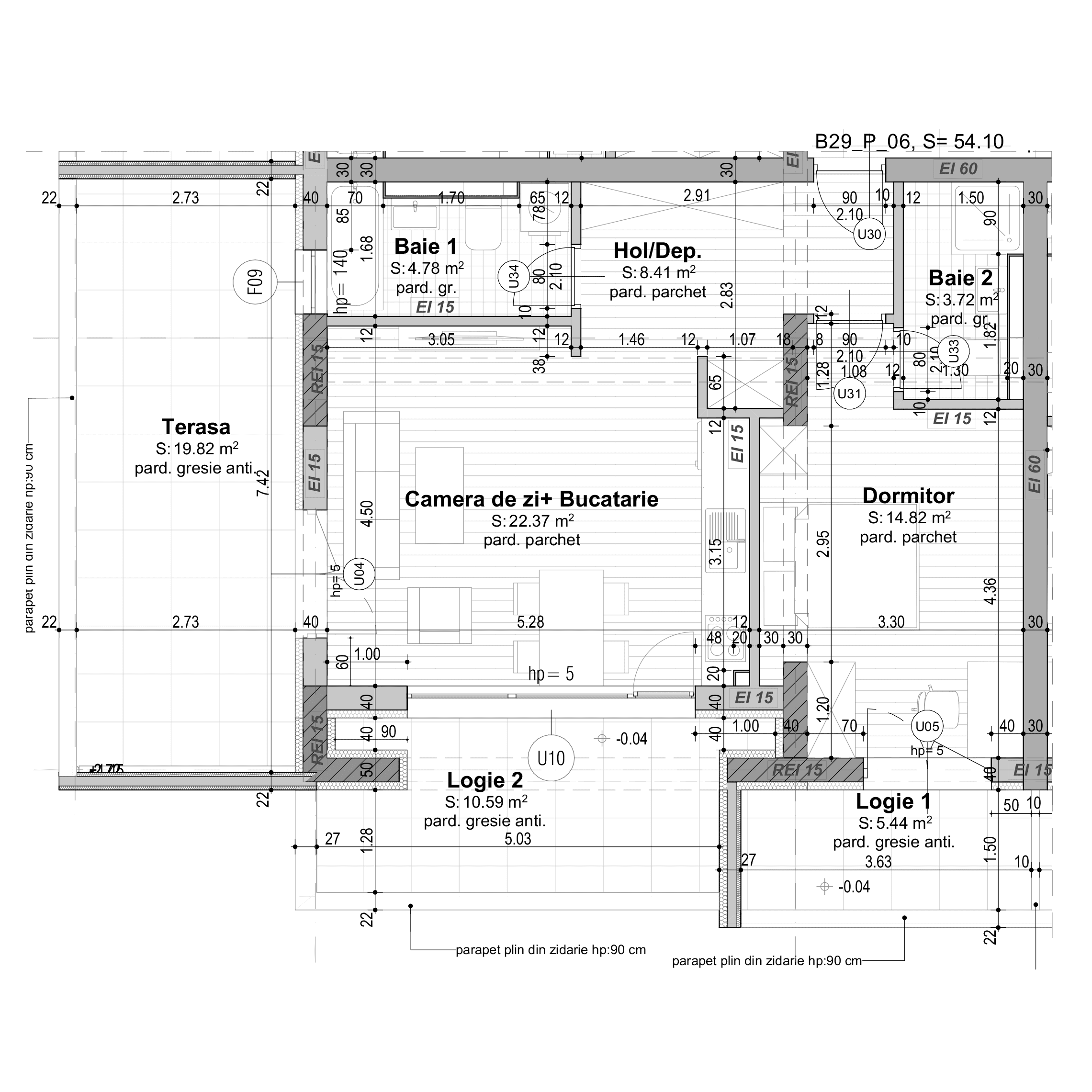 Plan apartament B29-P-6
