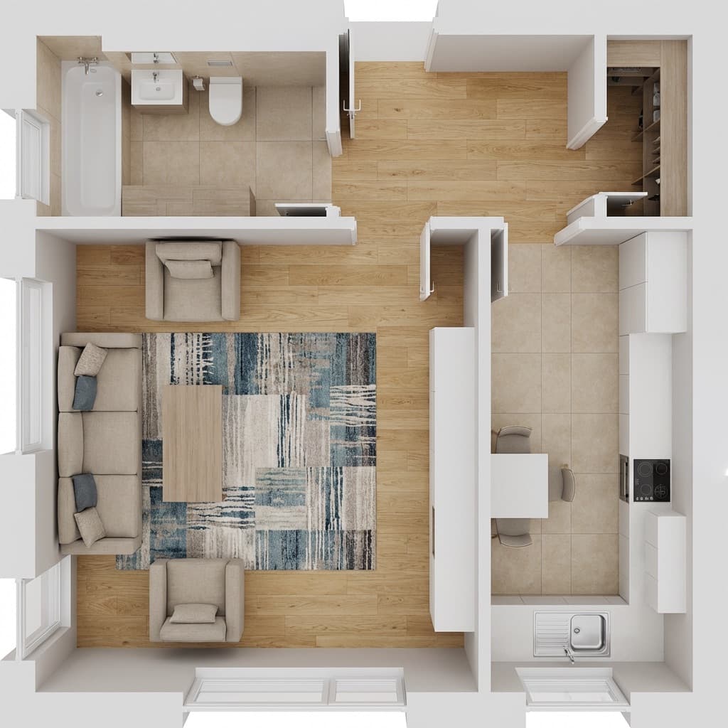 Plan apartament B18-D-94