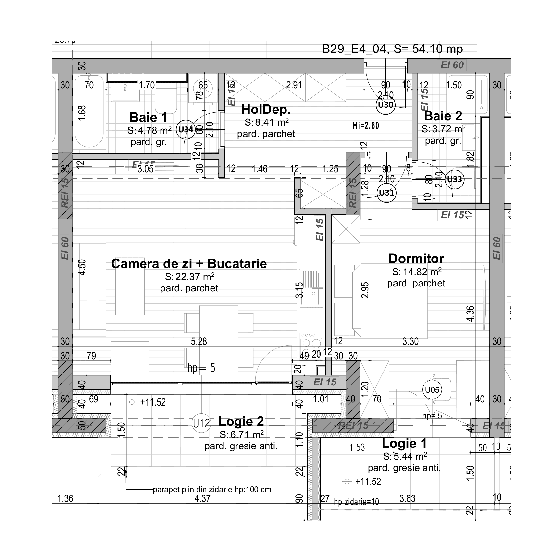 Plan apartament B29-1-4