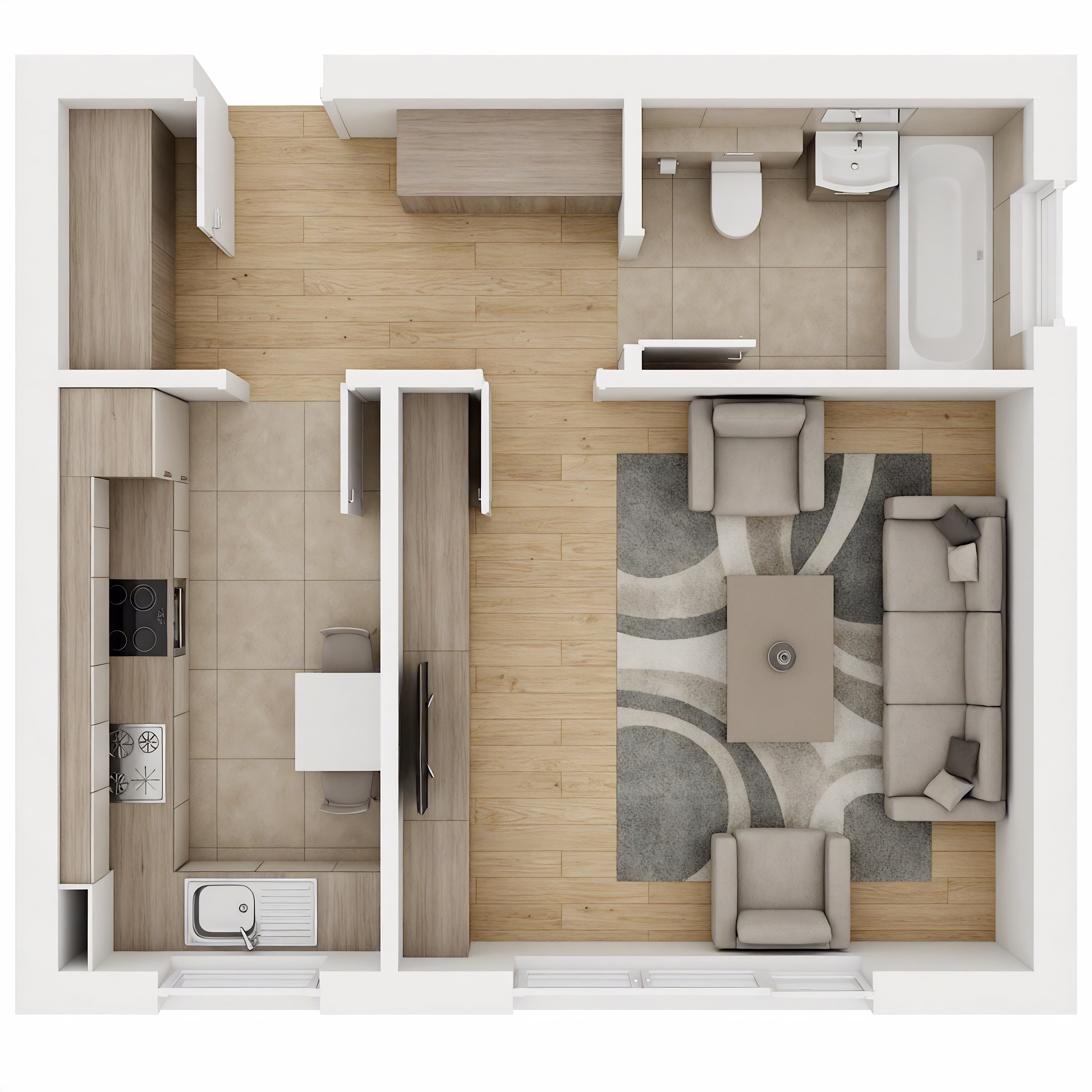 Plan apartament B18-D-92