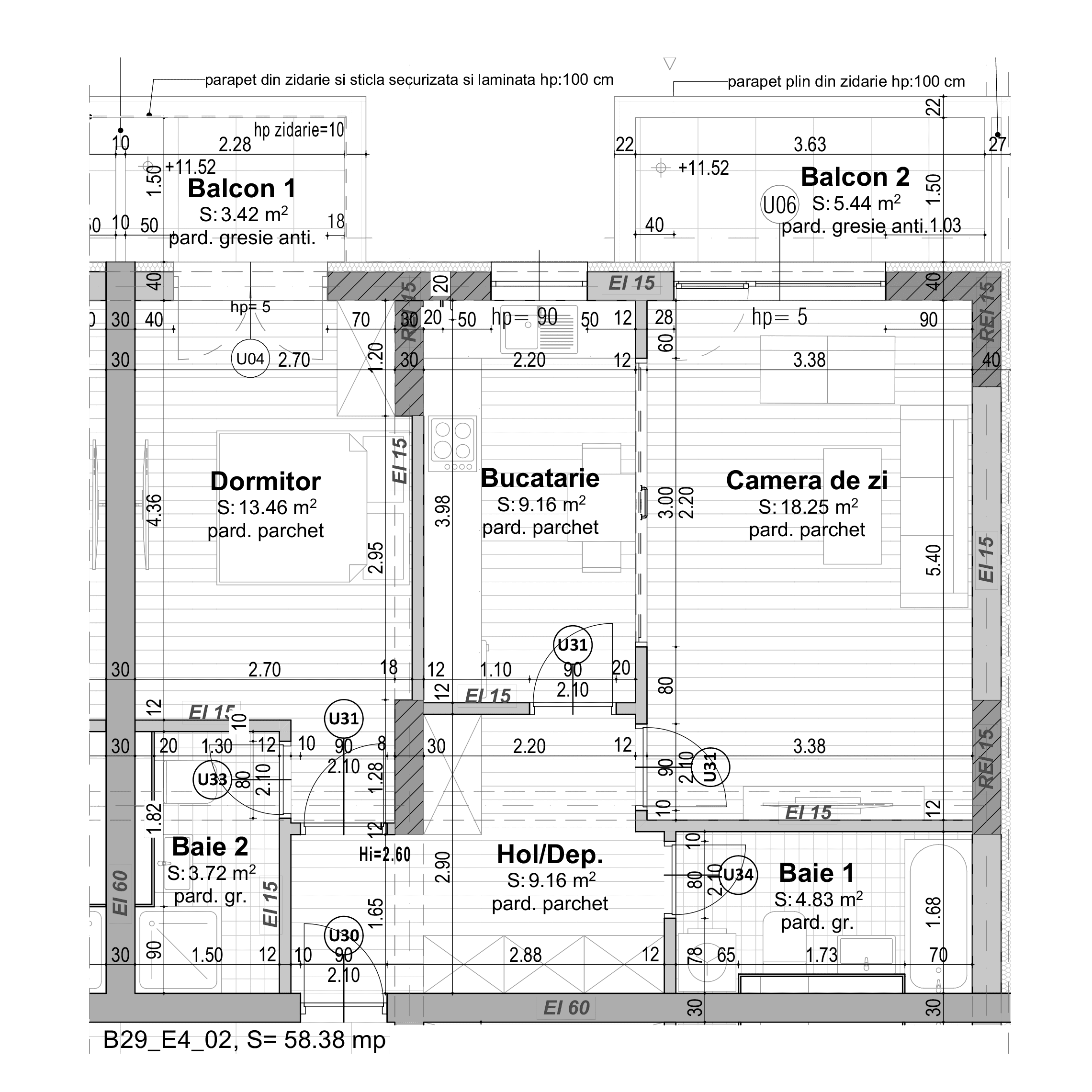 Plan apartament B29-4-2