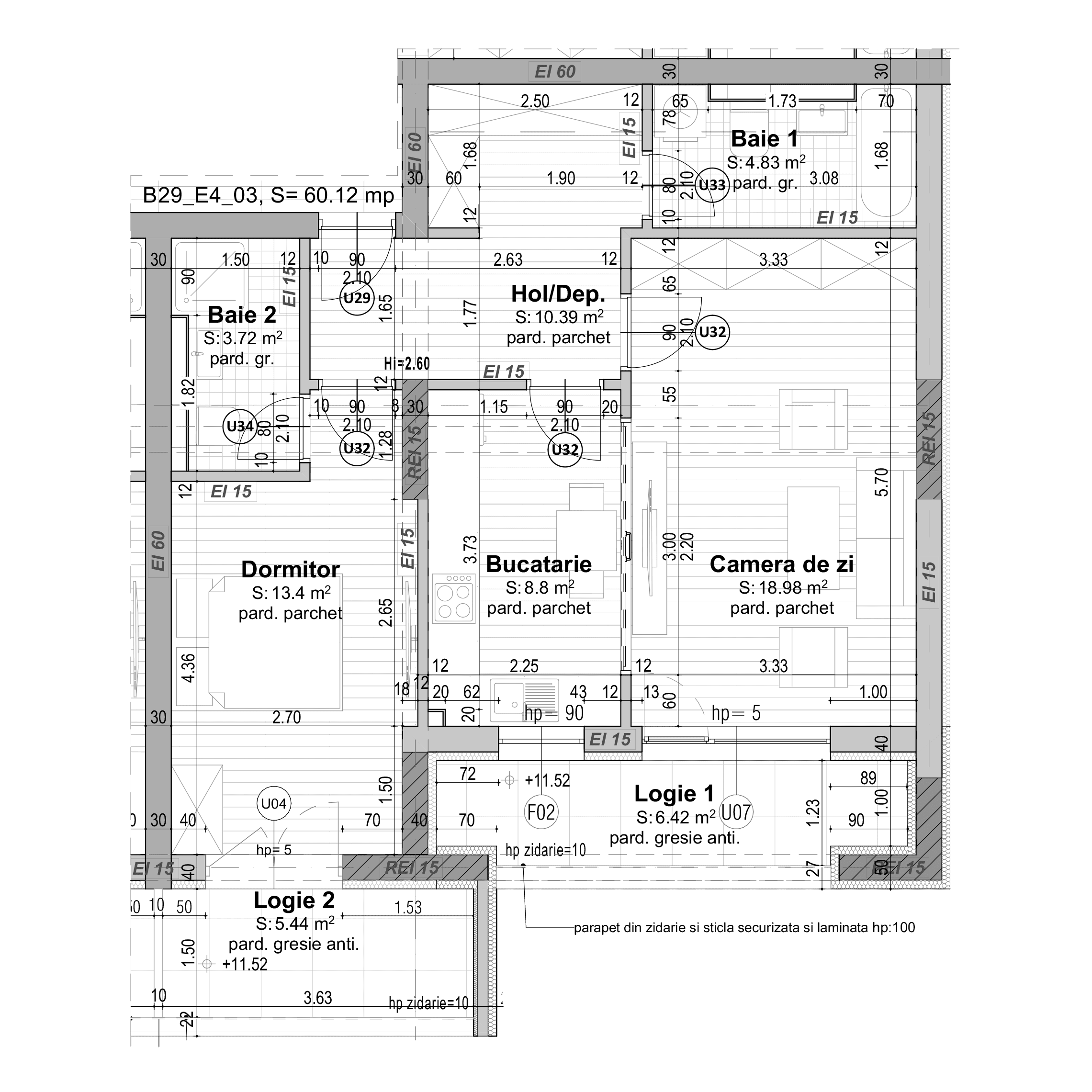 Plan apartament B29-4-3