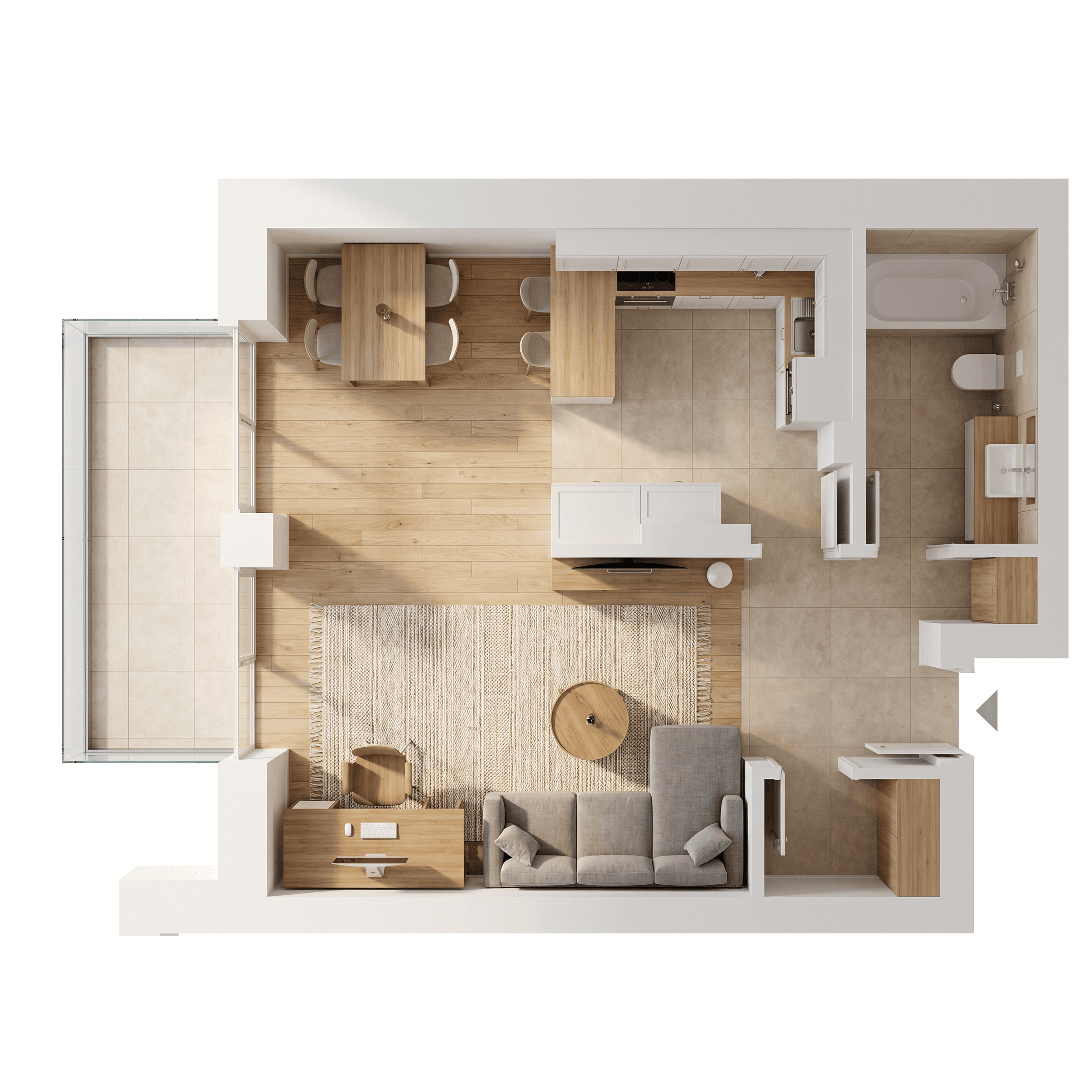 Plan apartament B105-P-2
