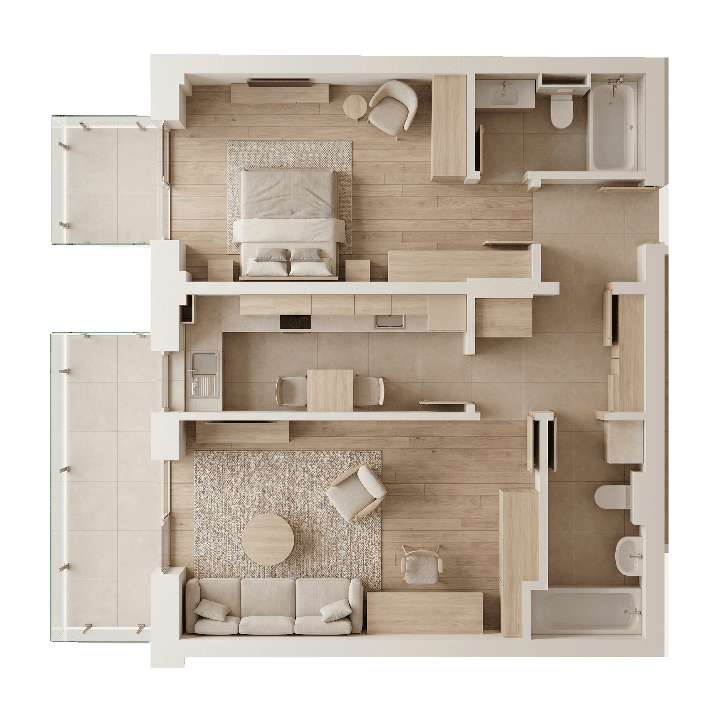 Plan apartament B105-1-1