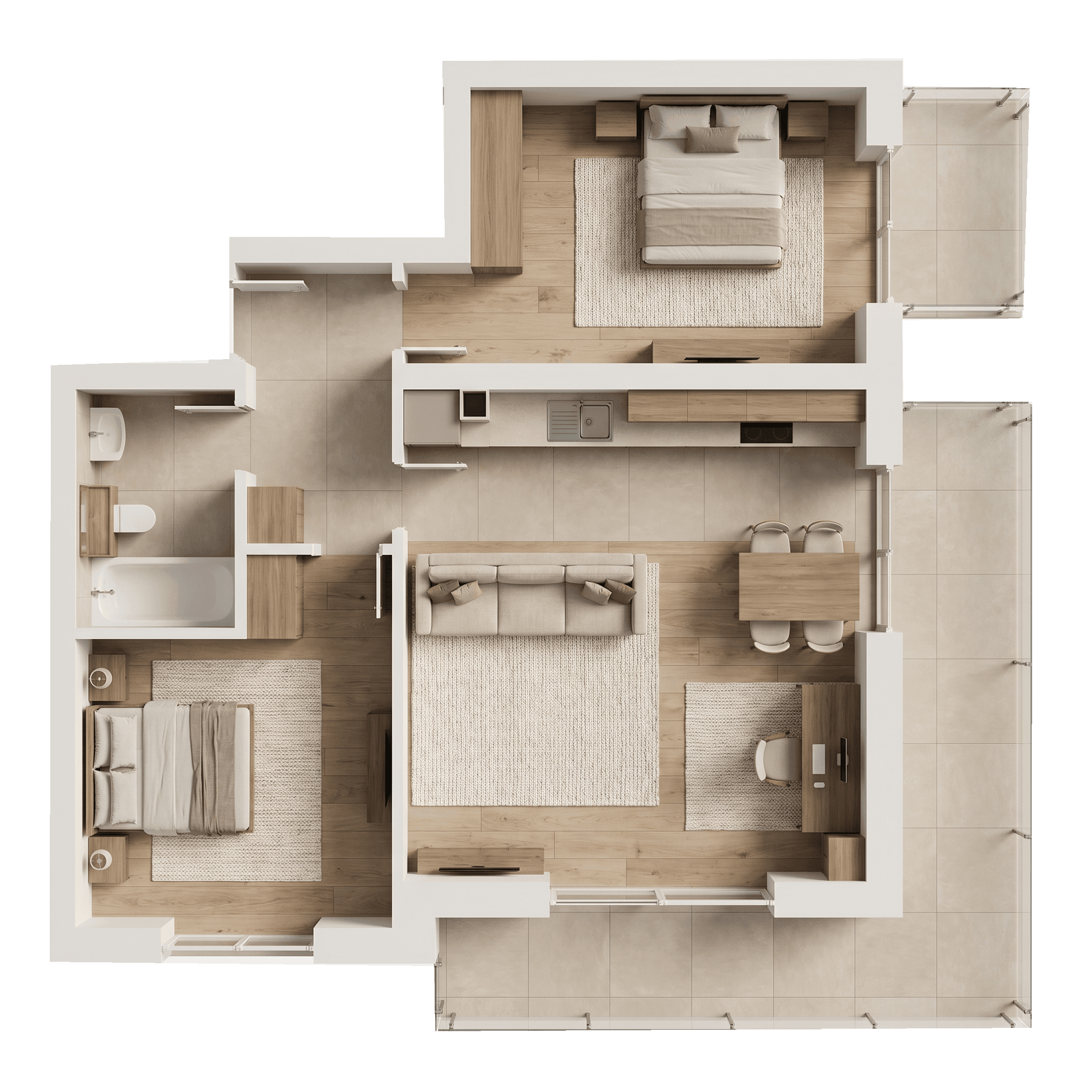 Plan apartament B105-7-4