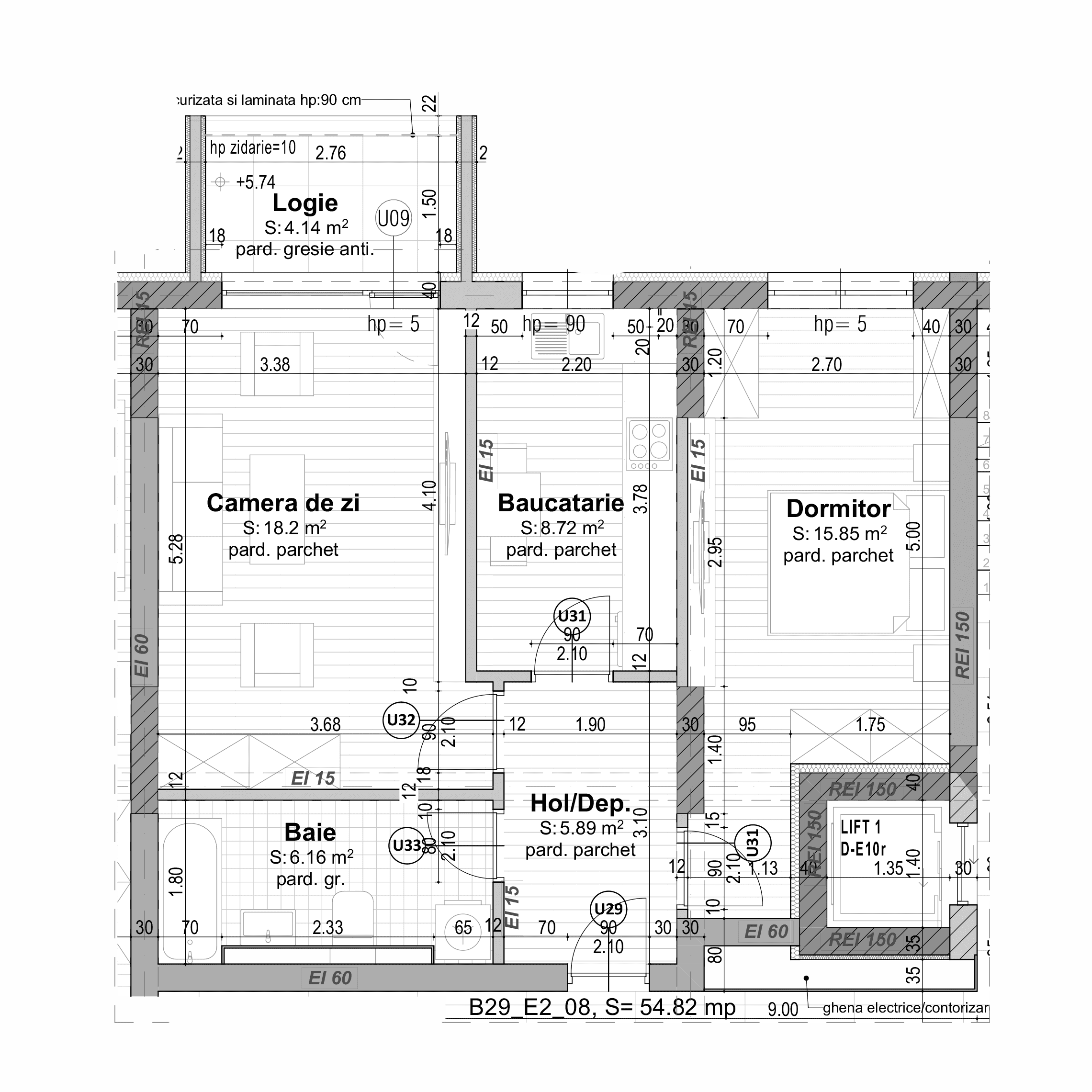 Plan apartament B29-2-8