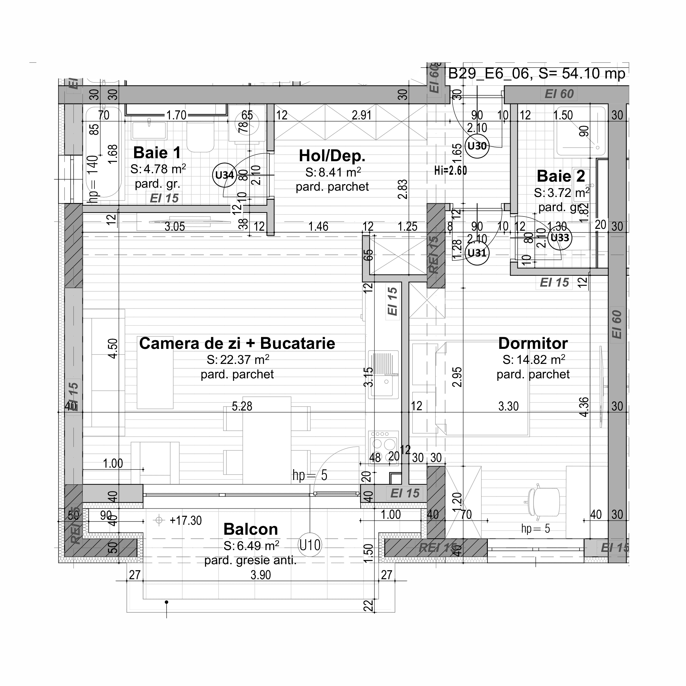 Plan apartament B29-2-6