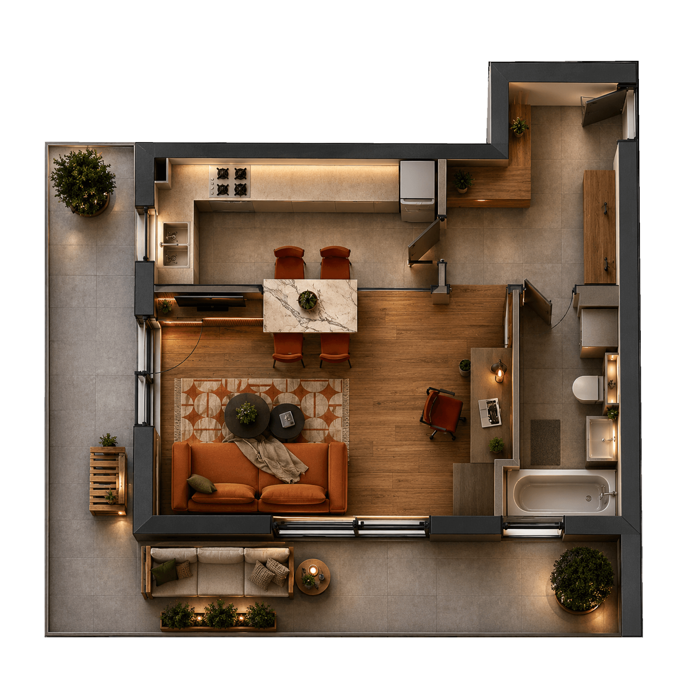 Plan apartament B107-1-7