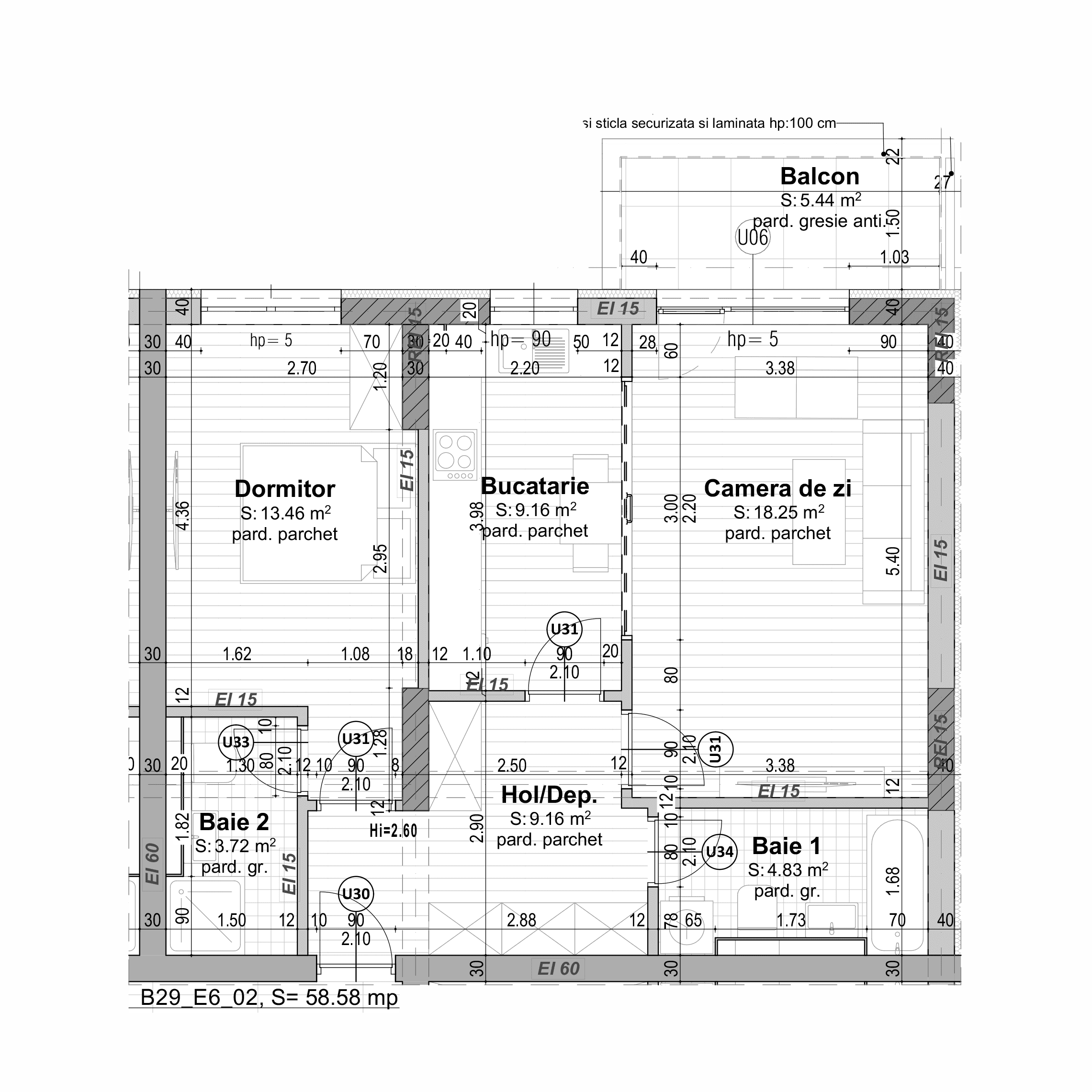 Plan apartament B29-7-2
