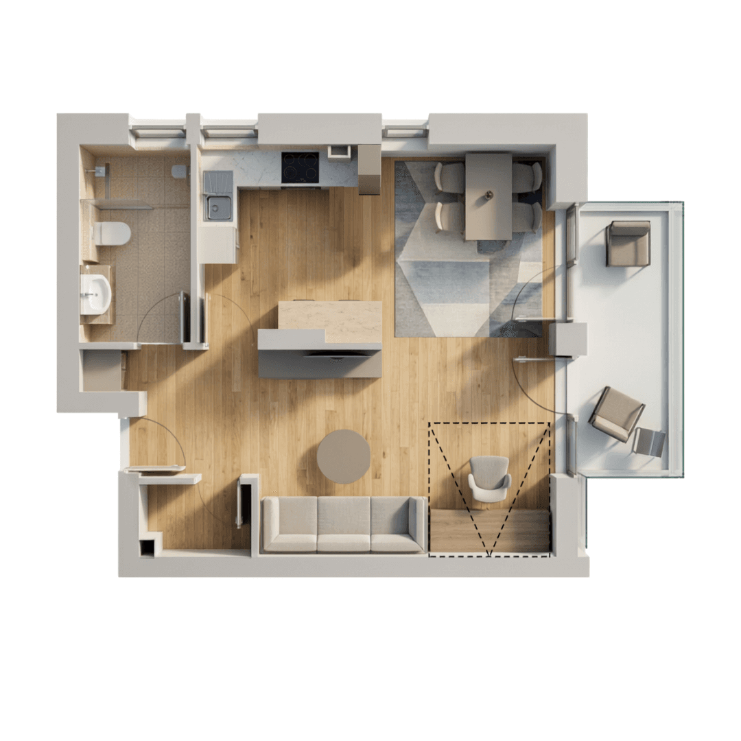 Plan apartament B107-P-3