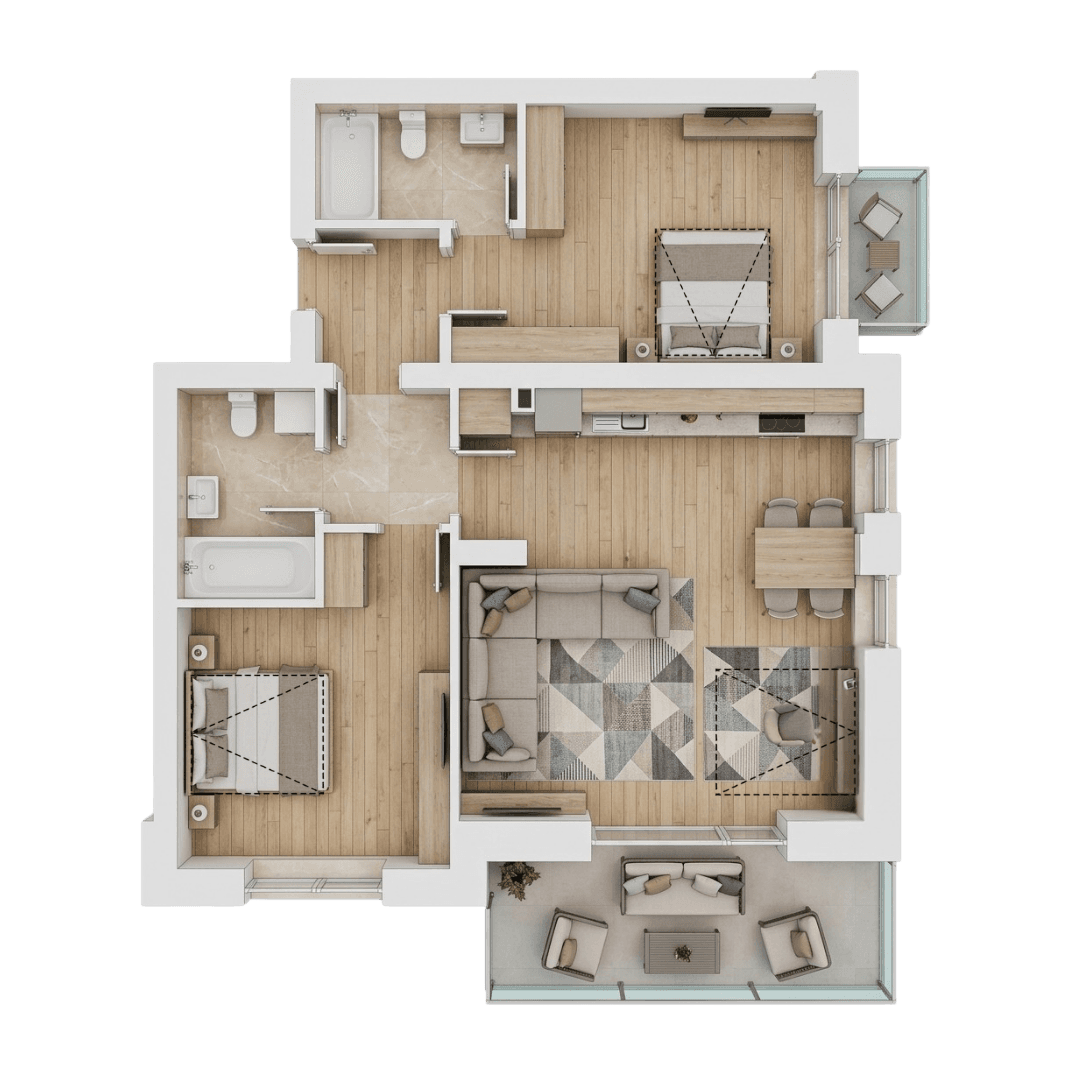 Plan apartament B107-P-6