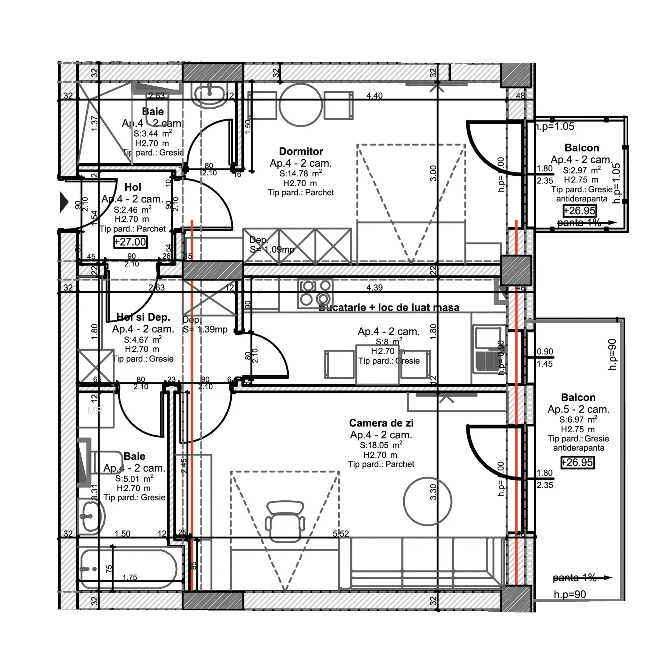 Plan apartament B108-3-4