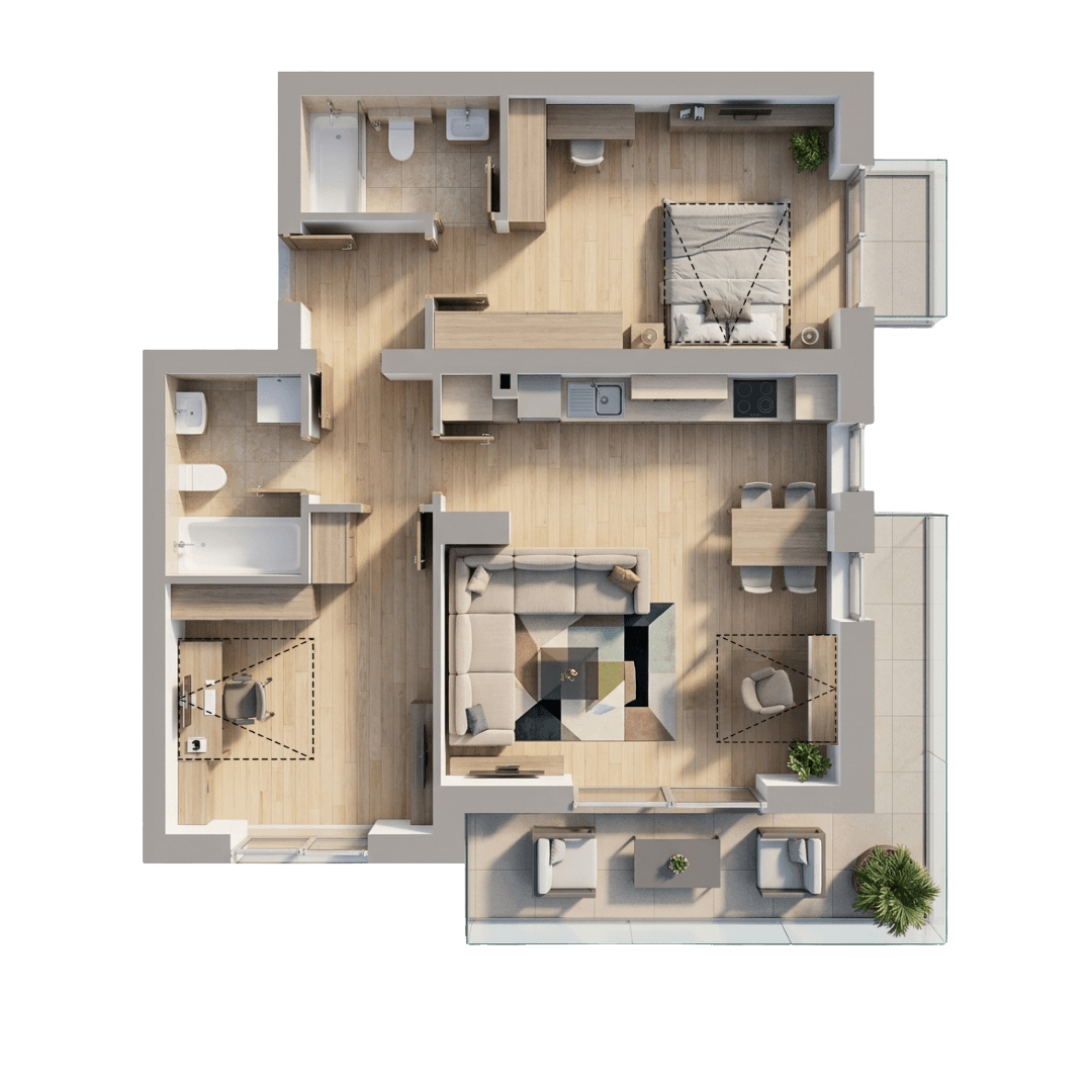 Plan apartament B108-3-6