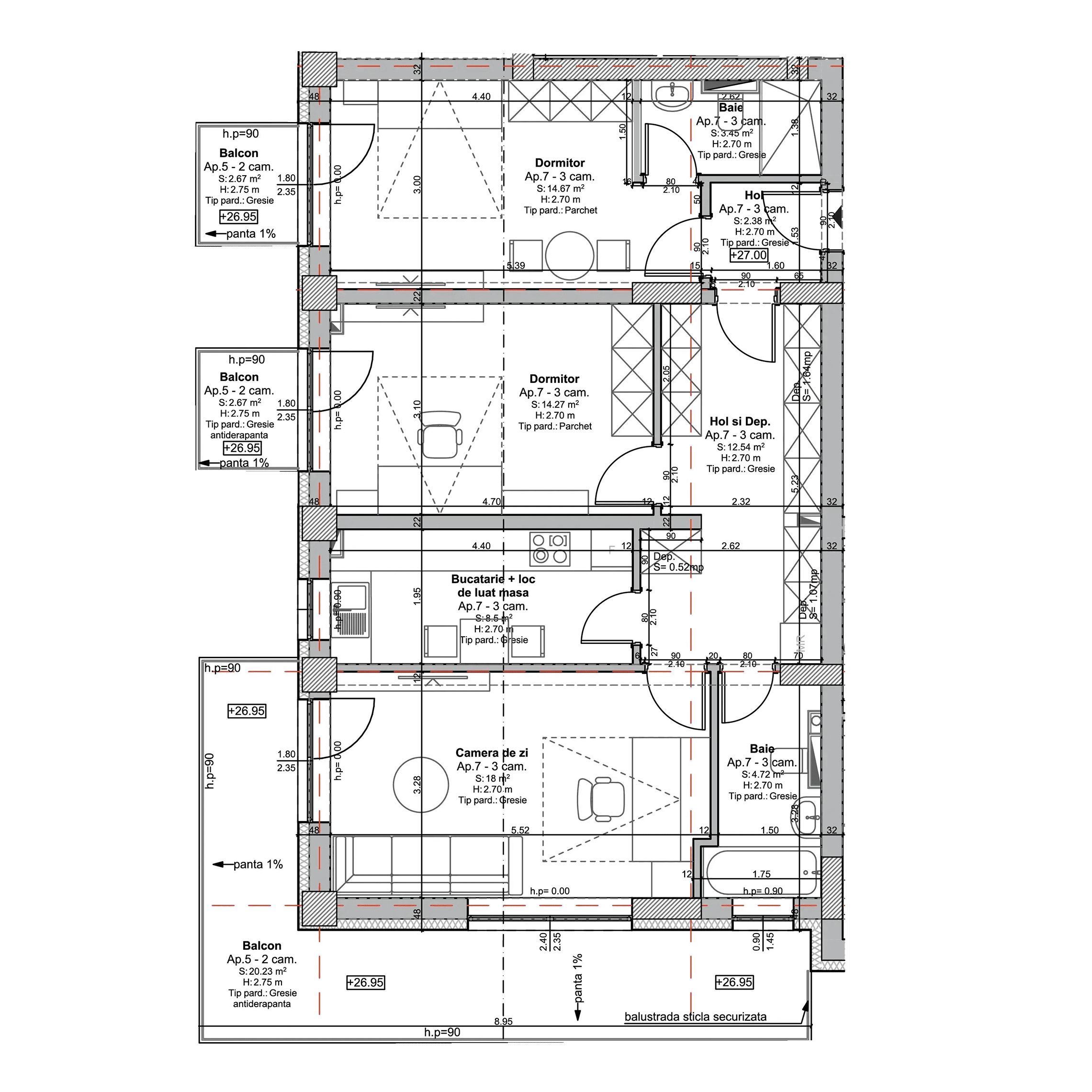 Plan apartament B108-9-7