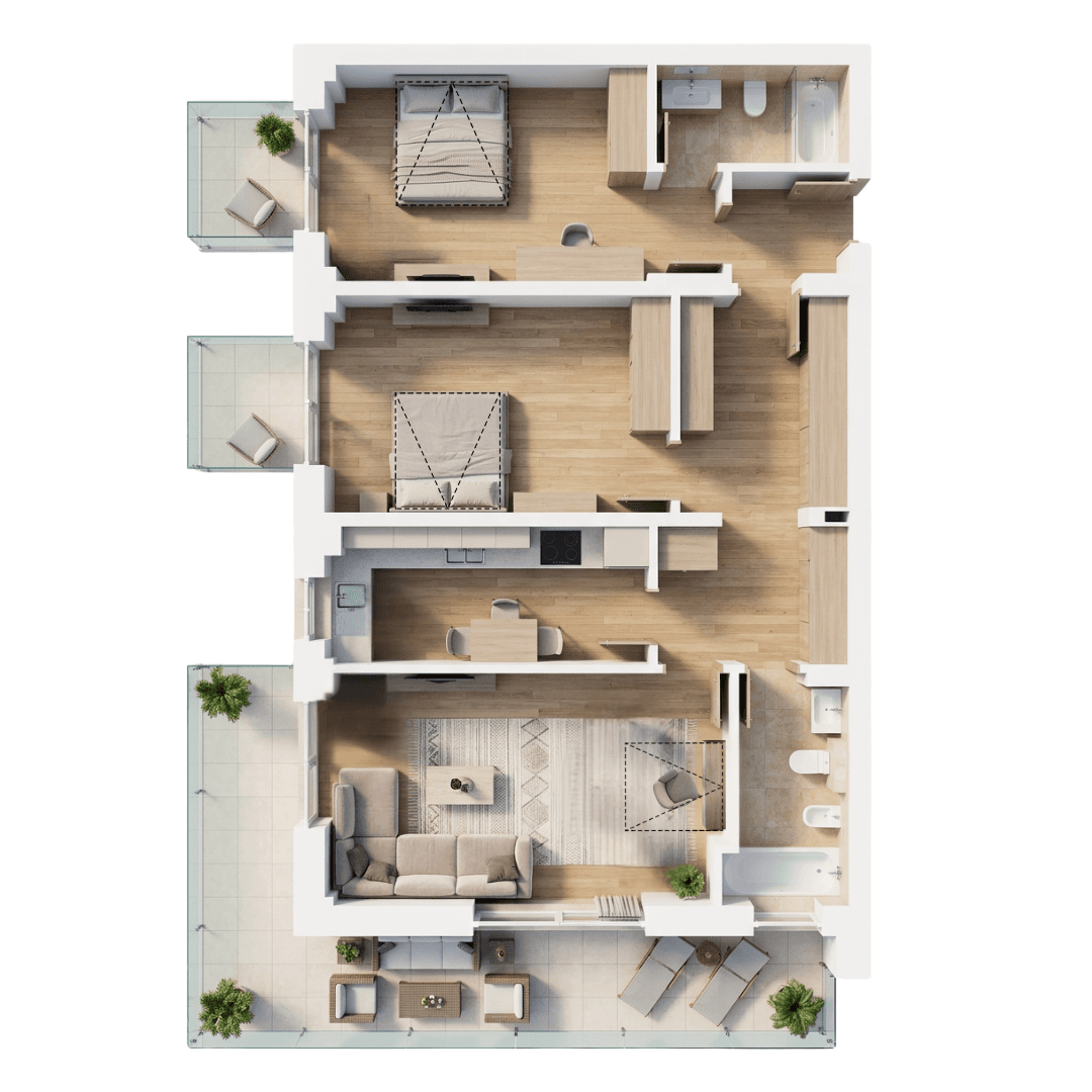Plan apartament B108-9-7