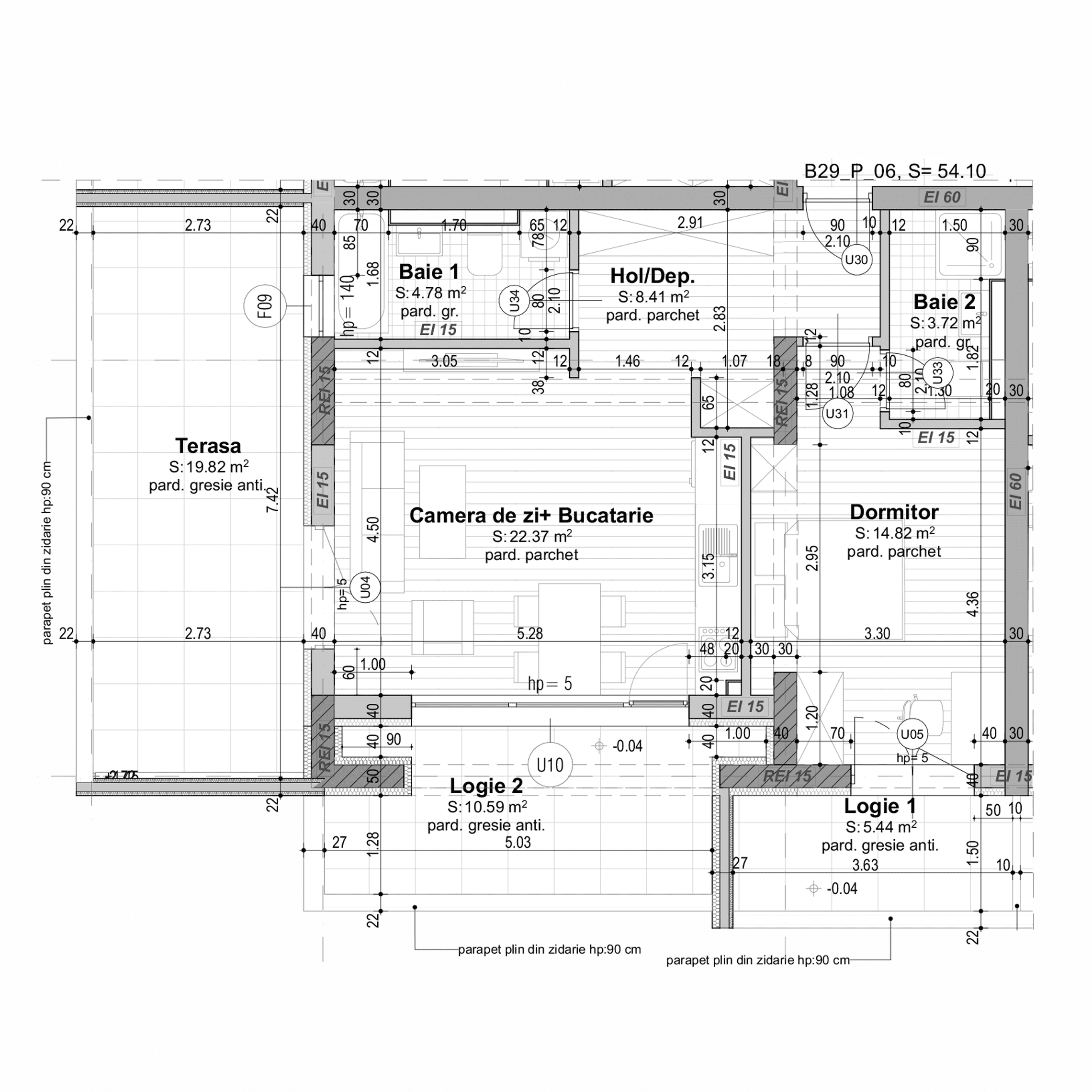 Plan apartament B29-6-7