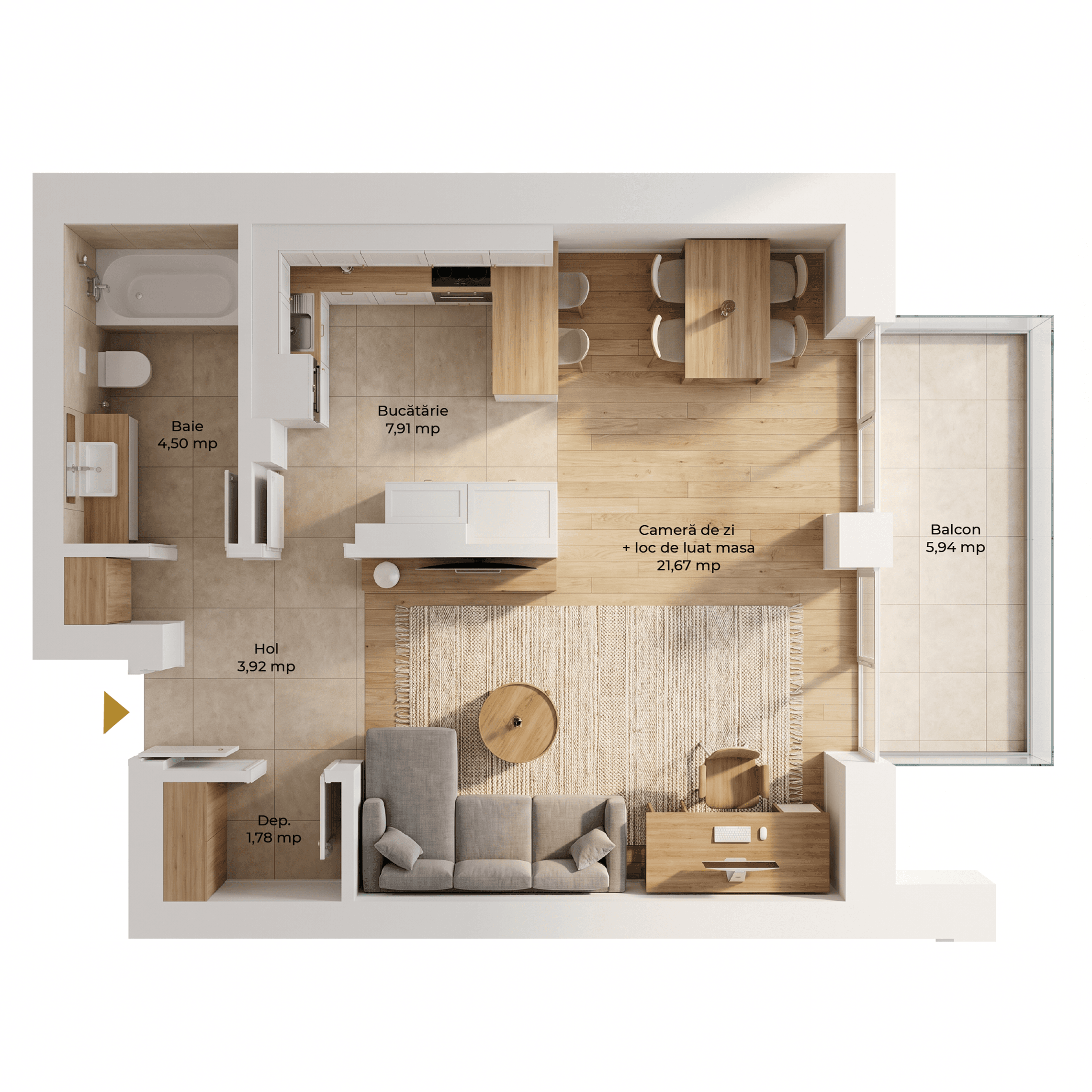 Plan apartament B106-4-3