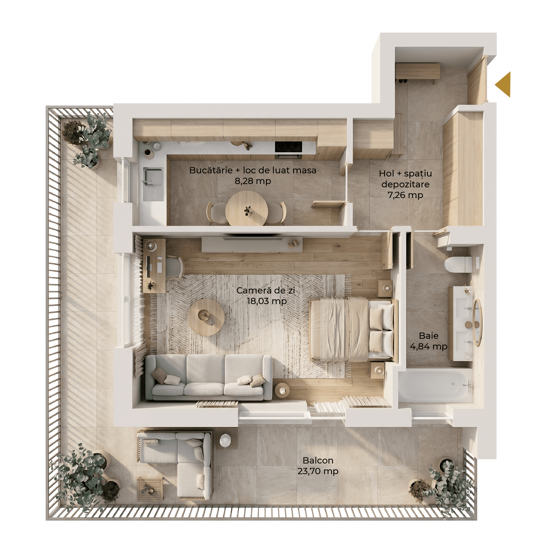 Plan apartament B106-1-7