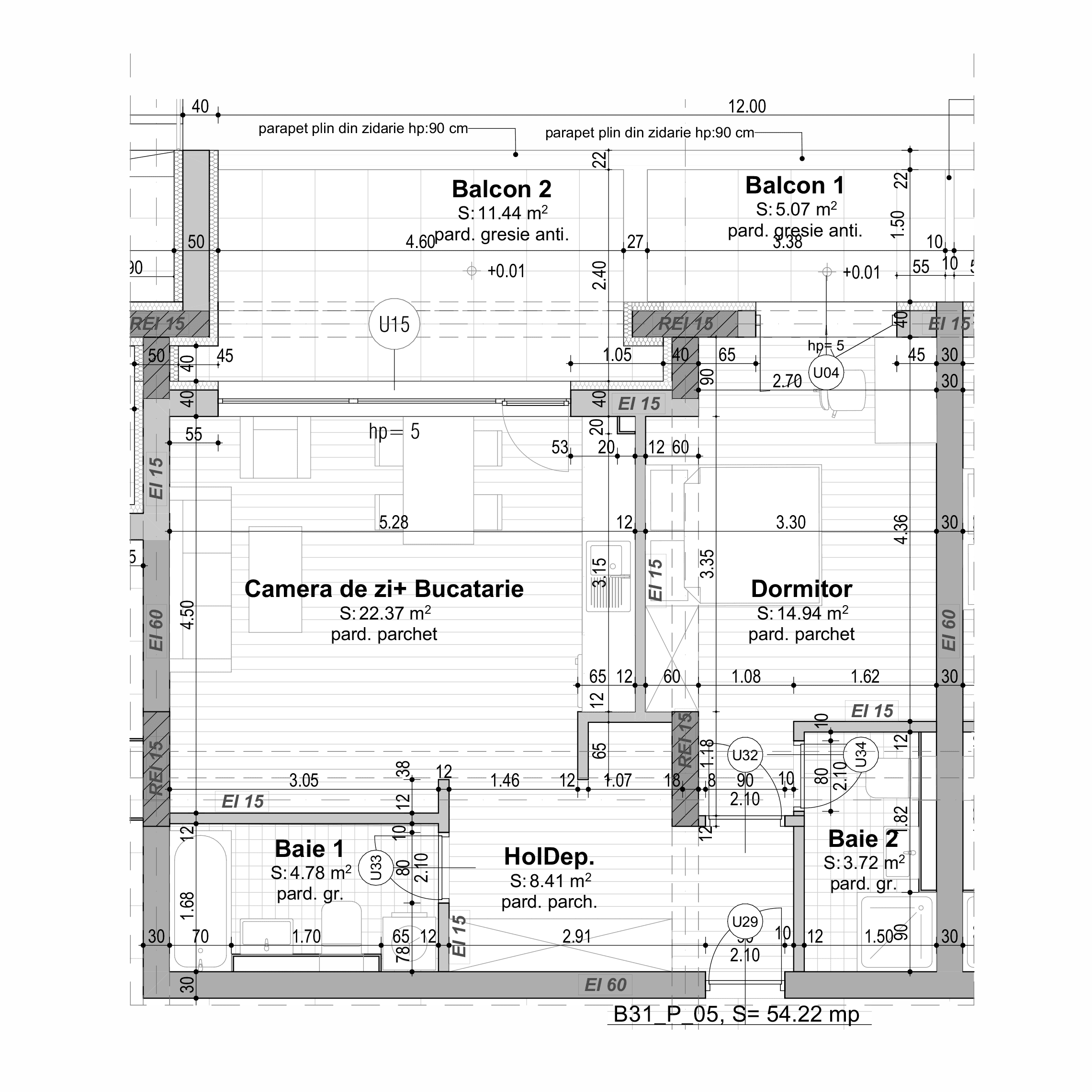 Plan apartament B31-P-5