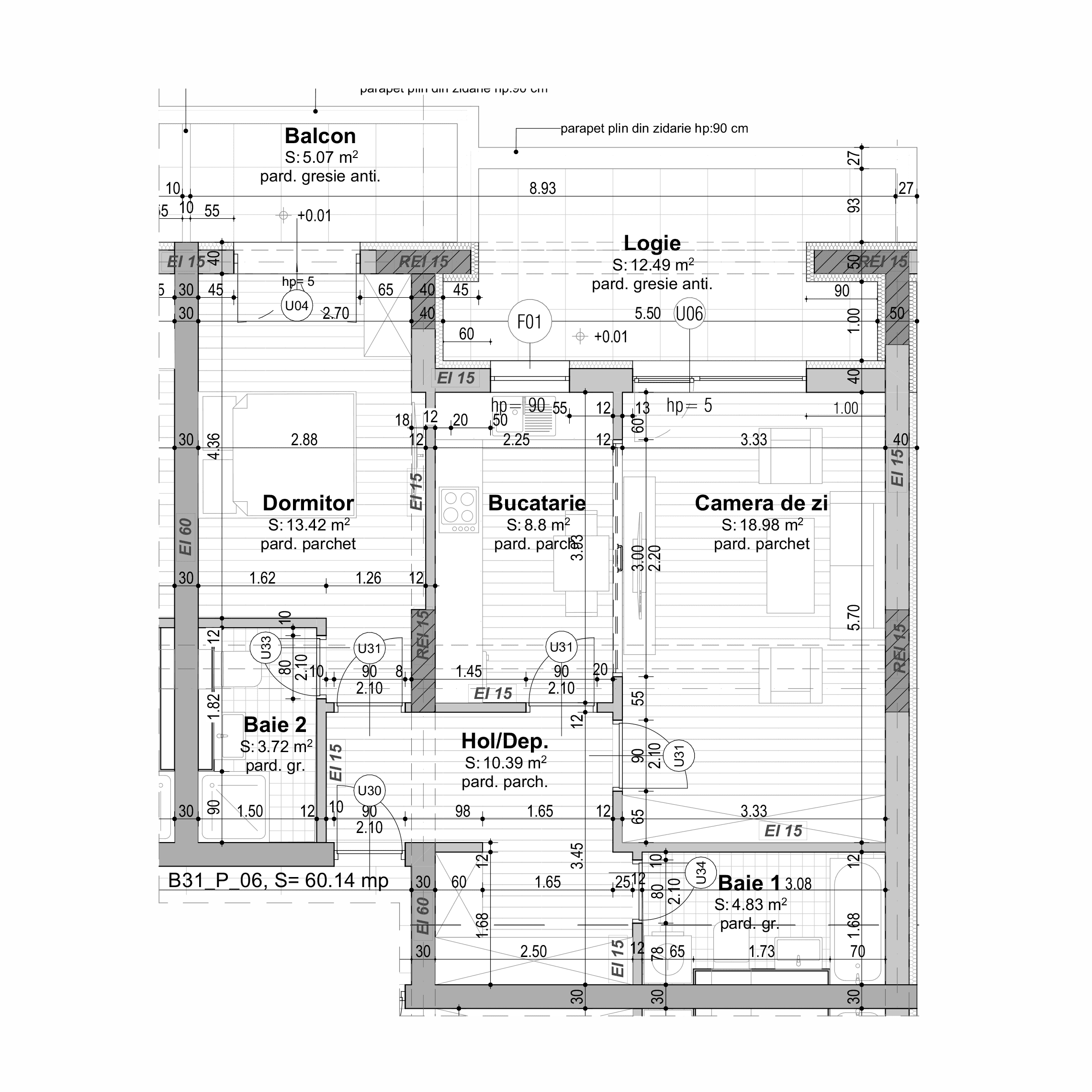 Plan apartament B31-P-6