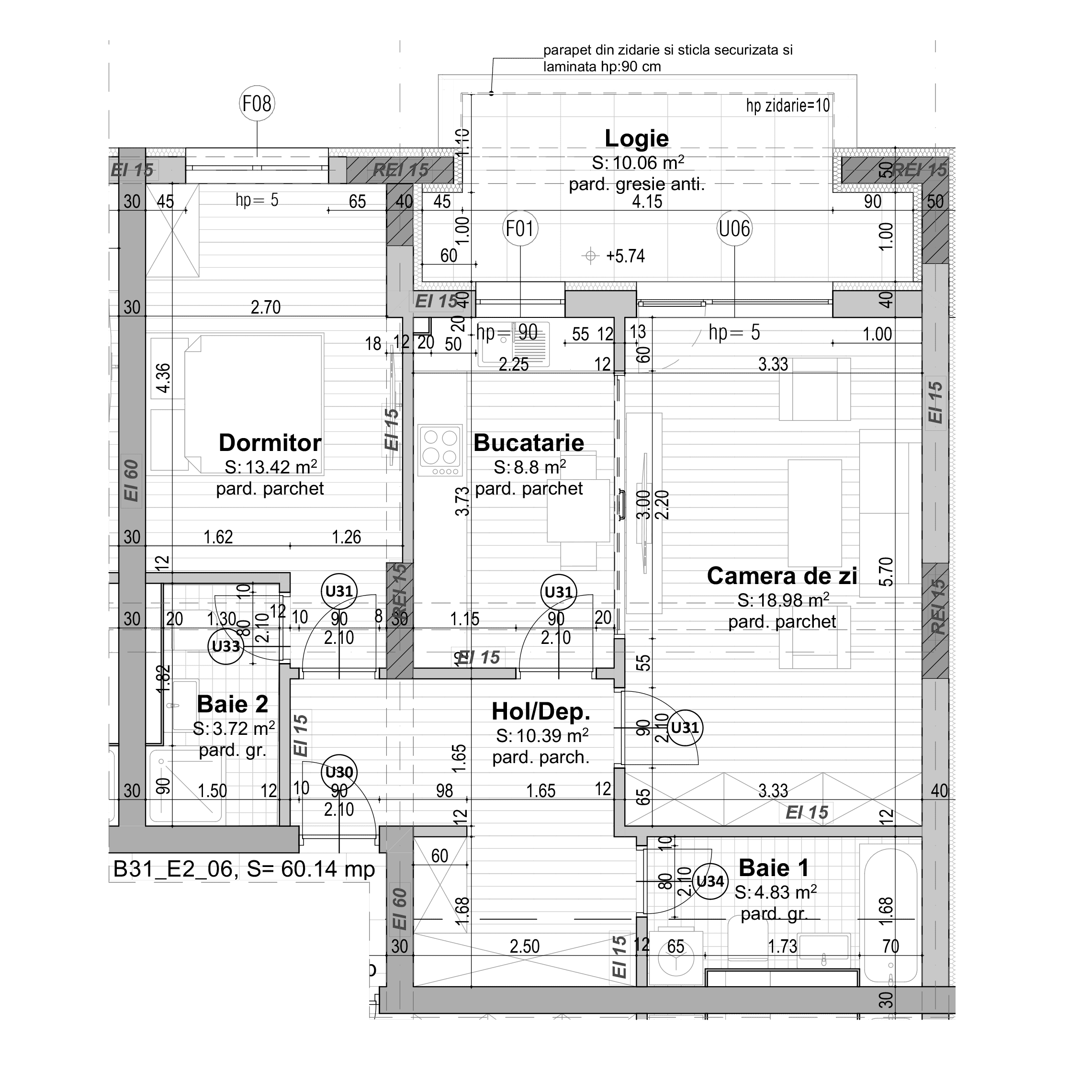 Plan apartament B31-2-6